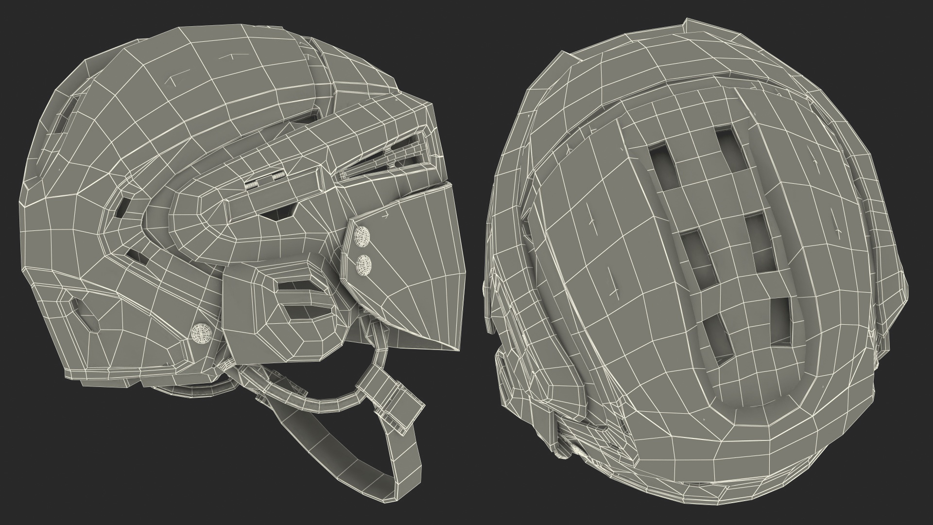 Hockey Helmet Red 3D