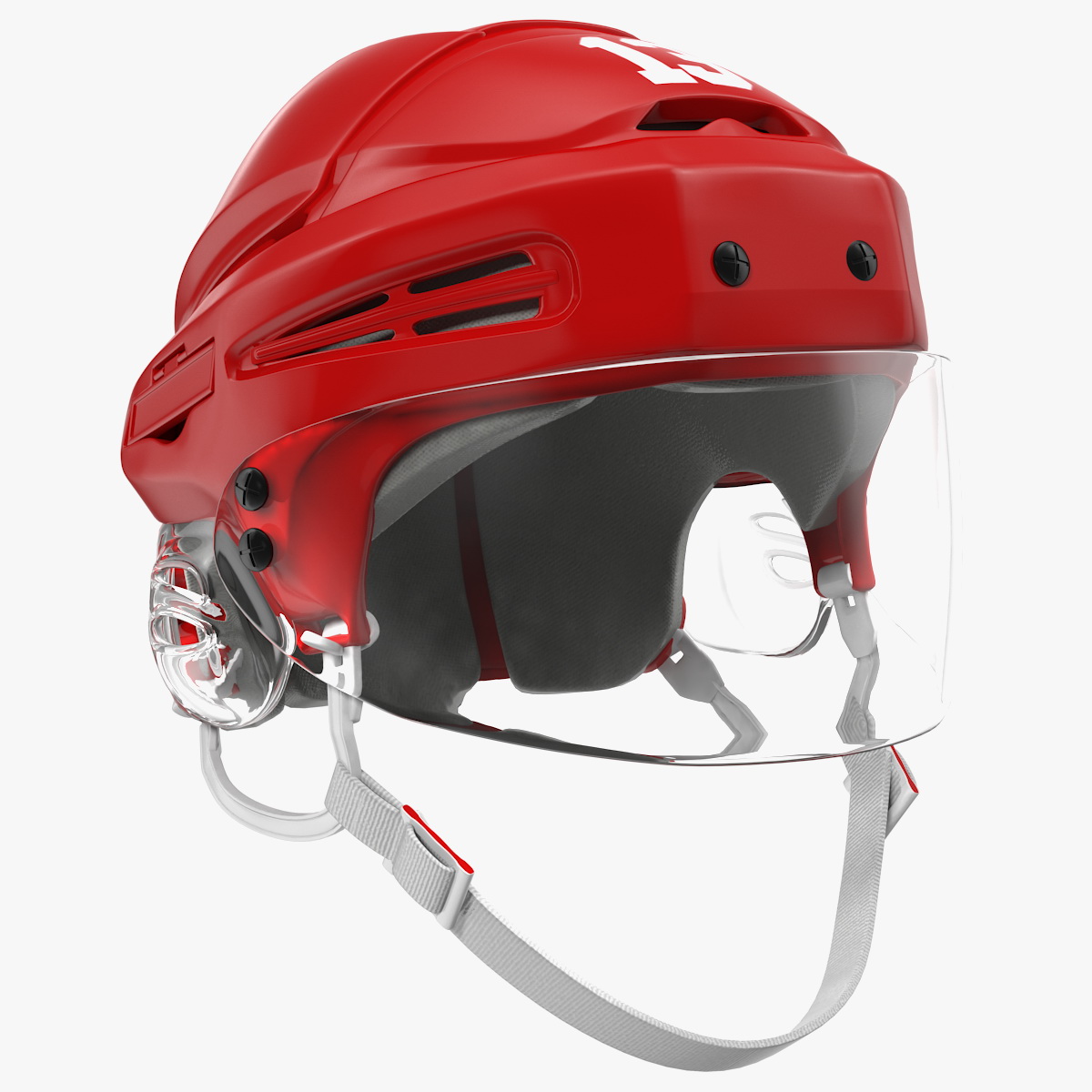 Hockey Helmet Red 3D