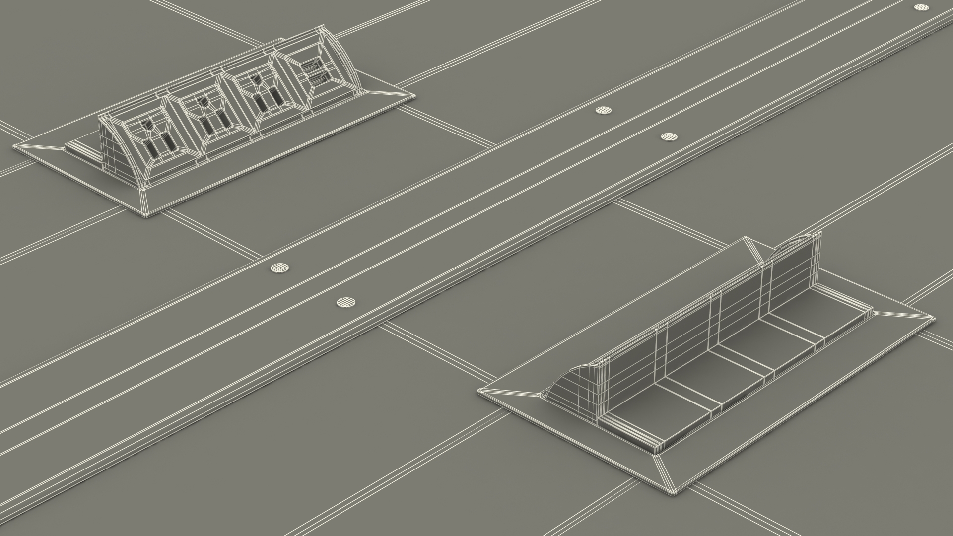 3D model Modular Conference Table with Data Ports