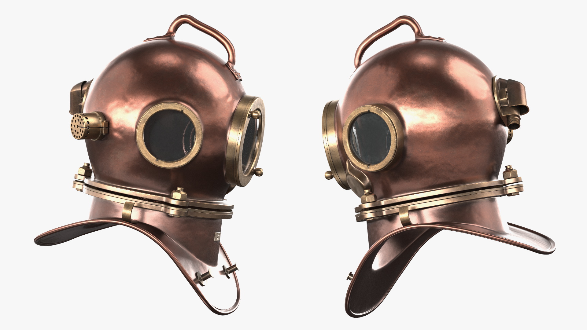 3D model Copper Diving Helmet