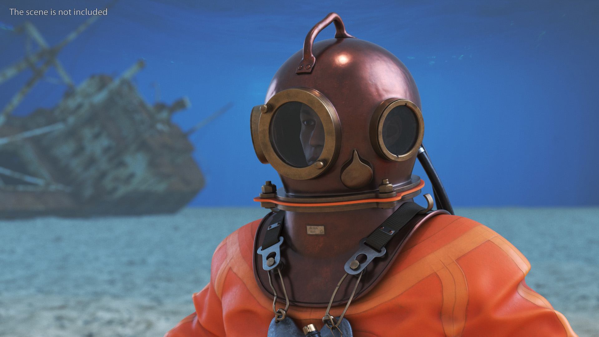 3D model Copper Diving Helmet