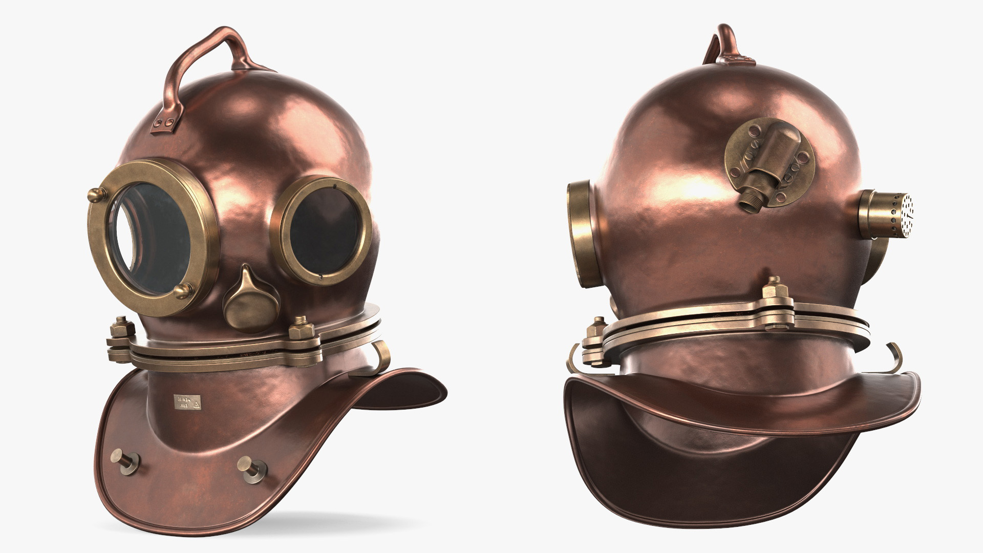 3D model Copper Diving Helmet