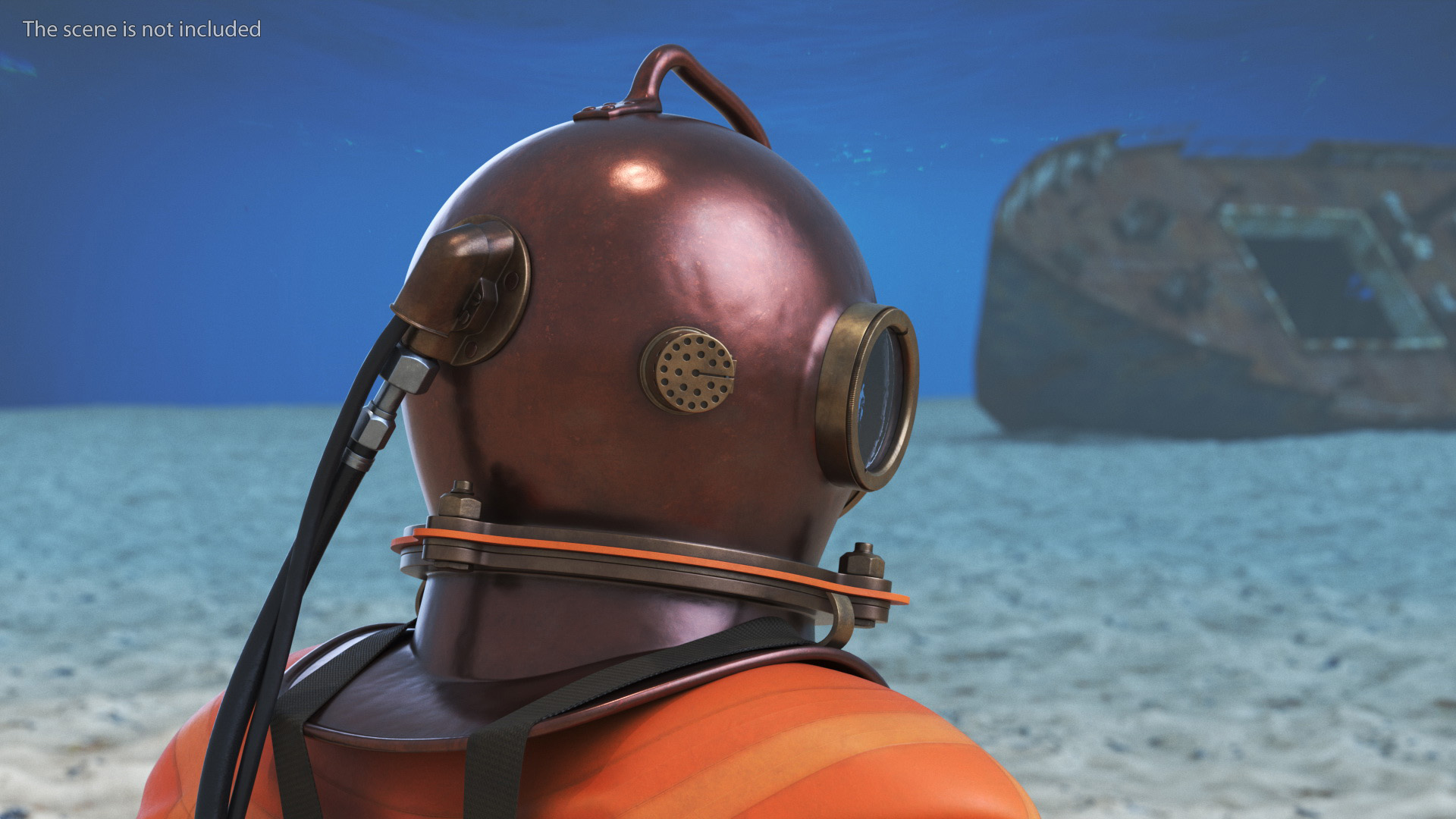 3D model Copper Diving Helmet