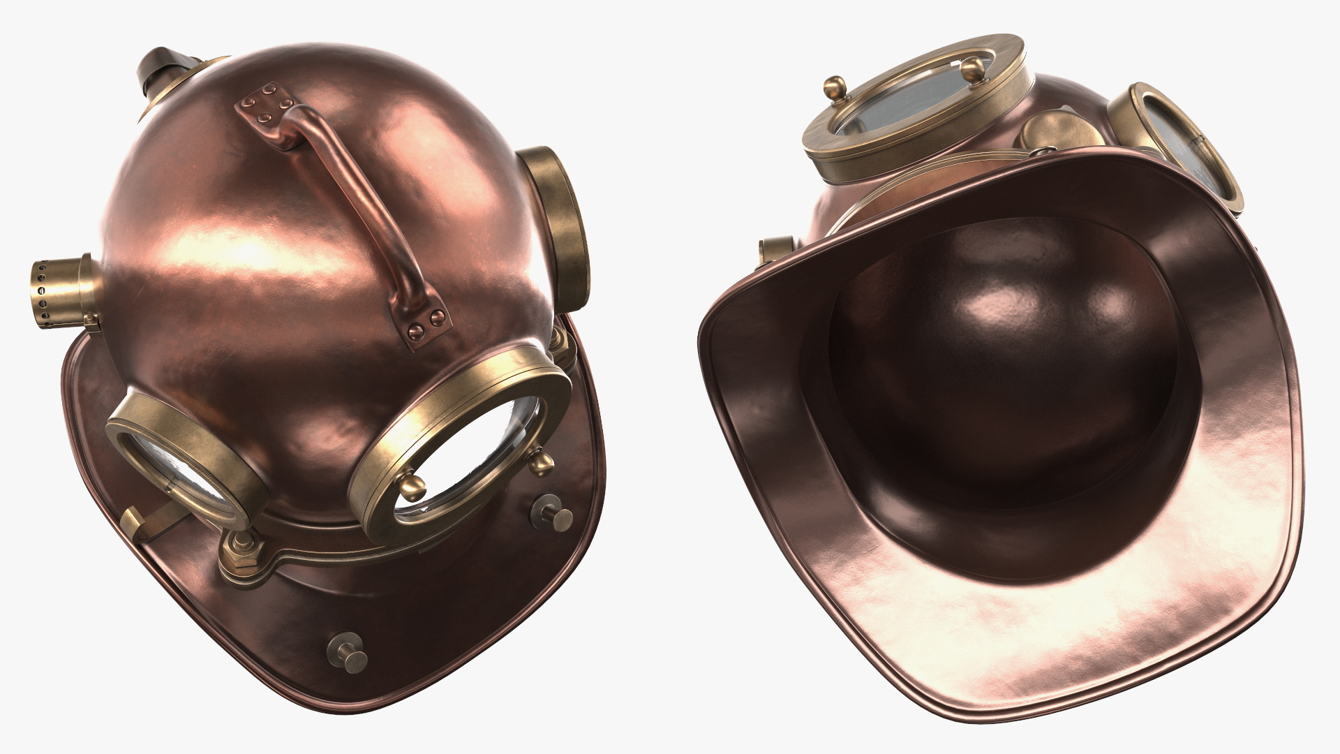 3D model Copper Diving Helmet
