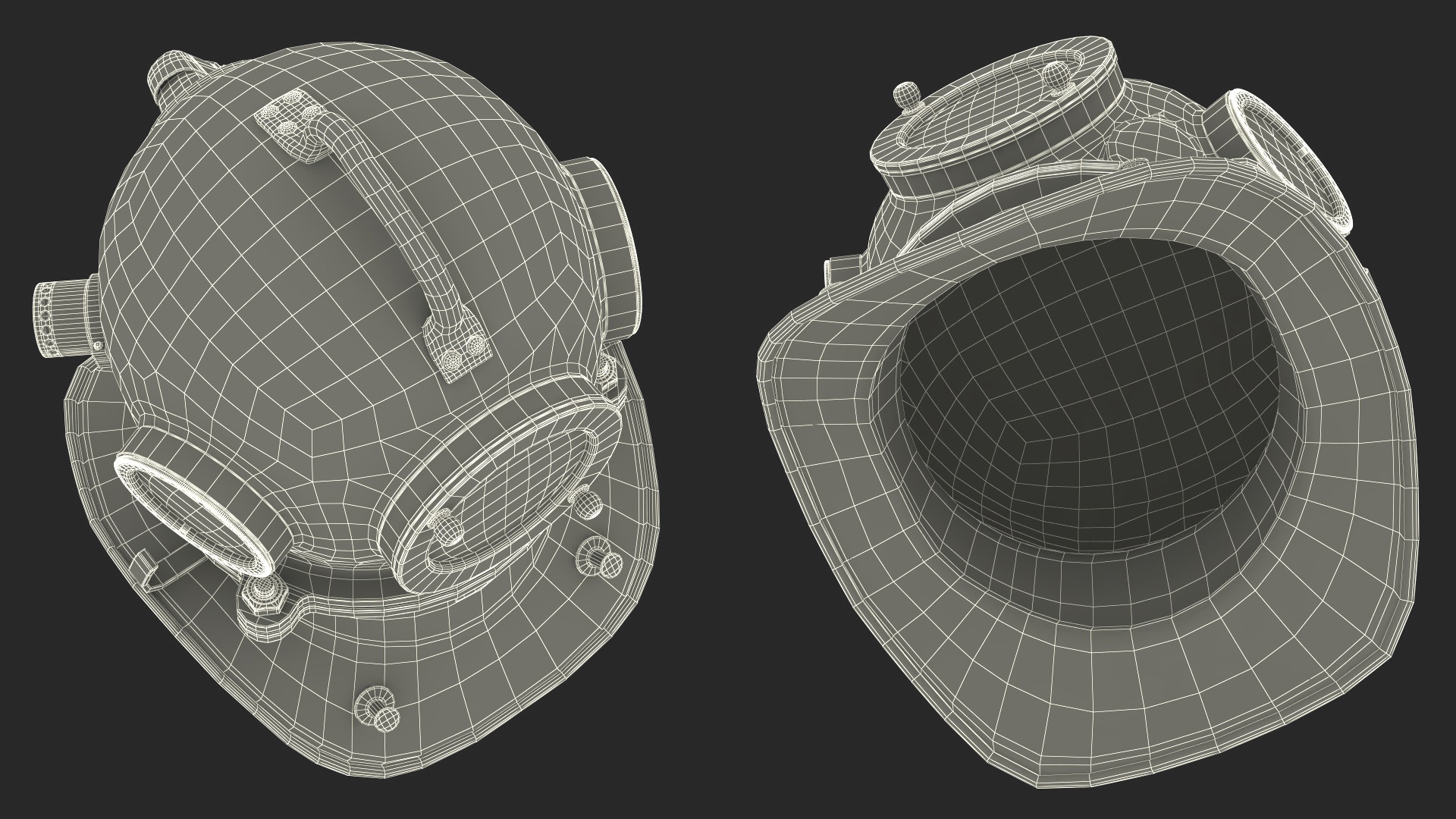 3D model Copper Diving Helmet