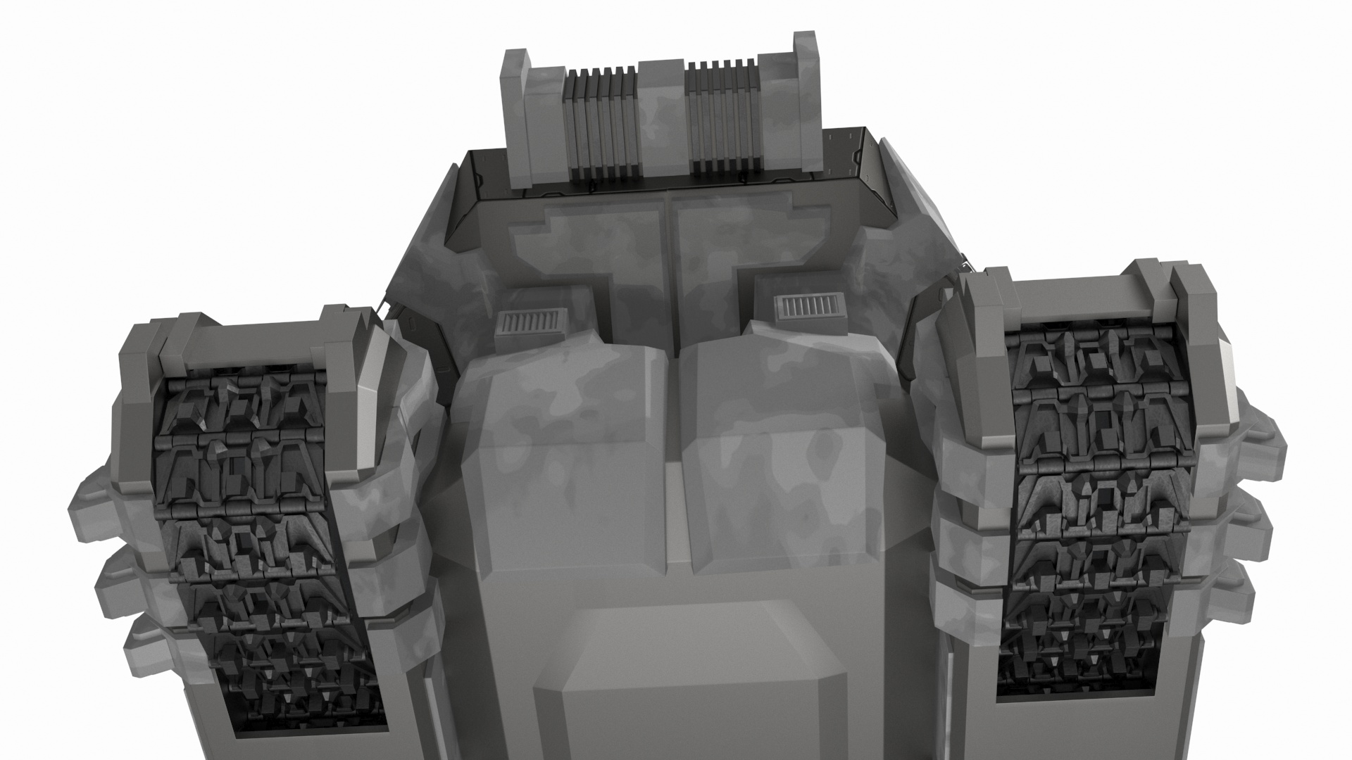 Futuristic Heavy Tank Winter Khaki 3D model