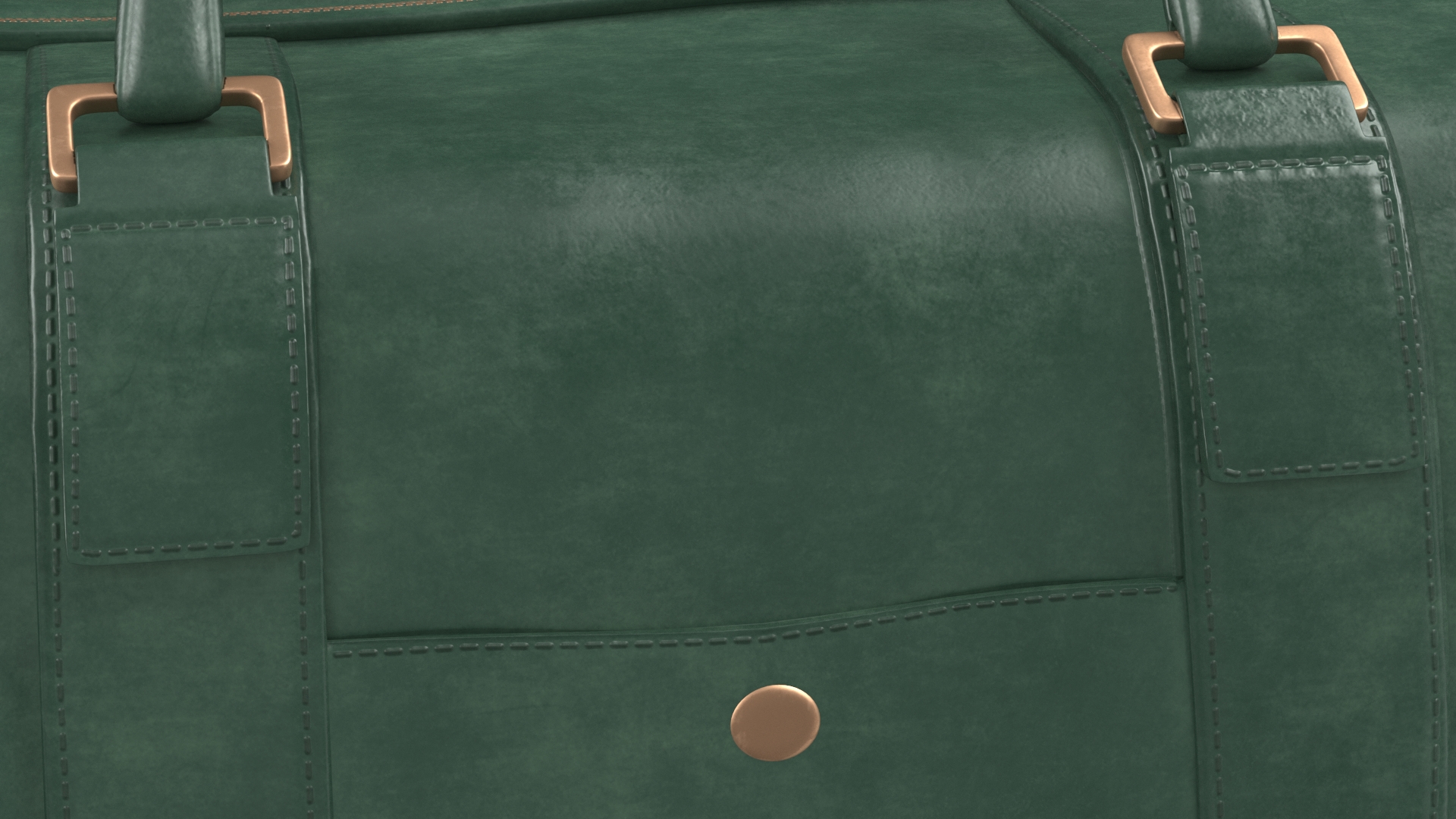 Leather Travel Bag Green 3D model