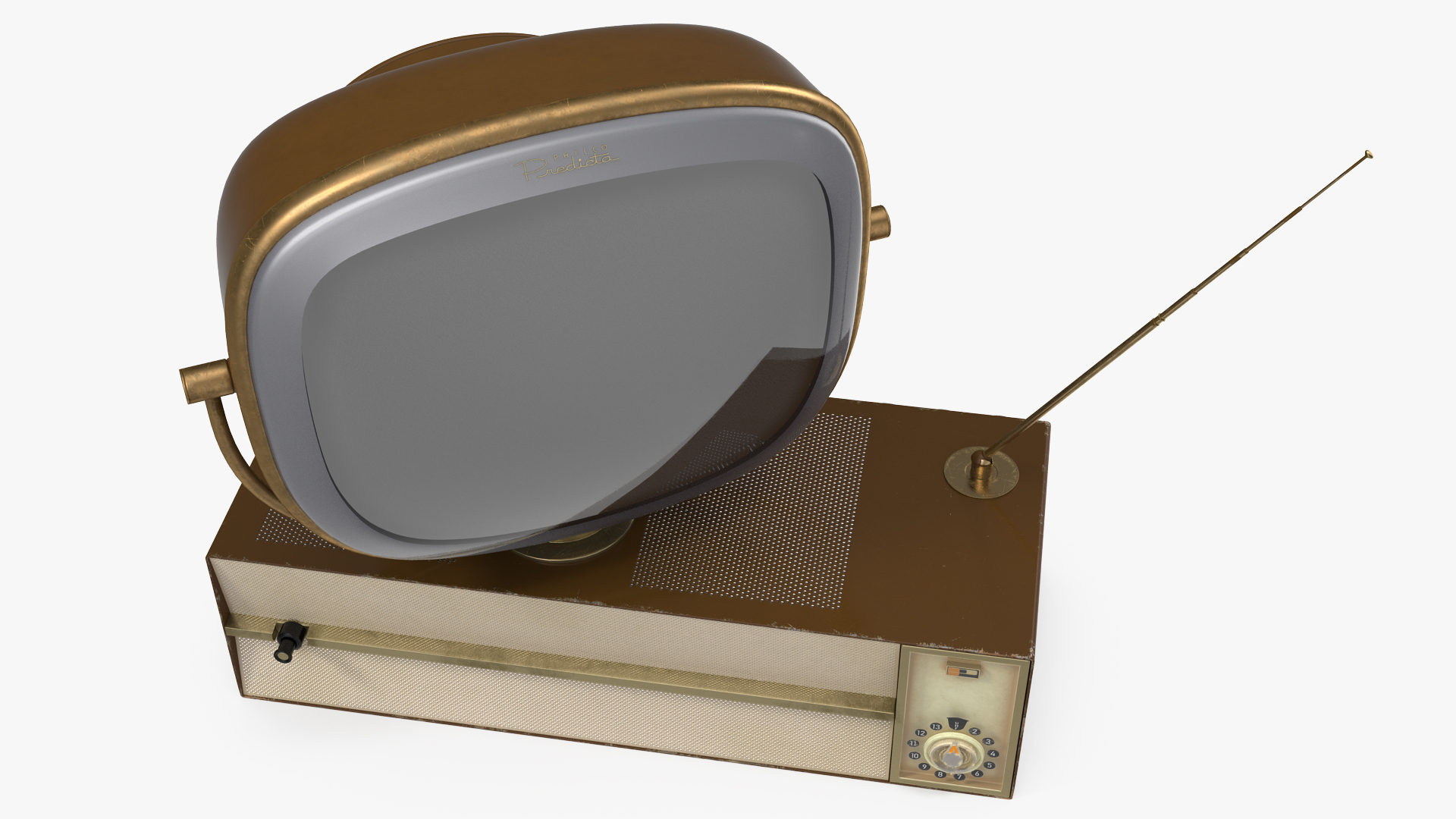 Vintage Antique 50s TV 3D