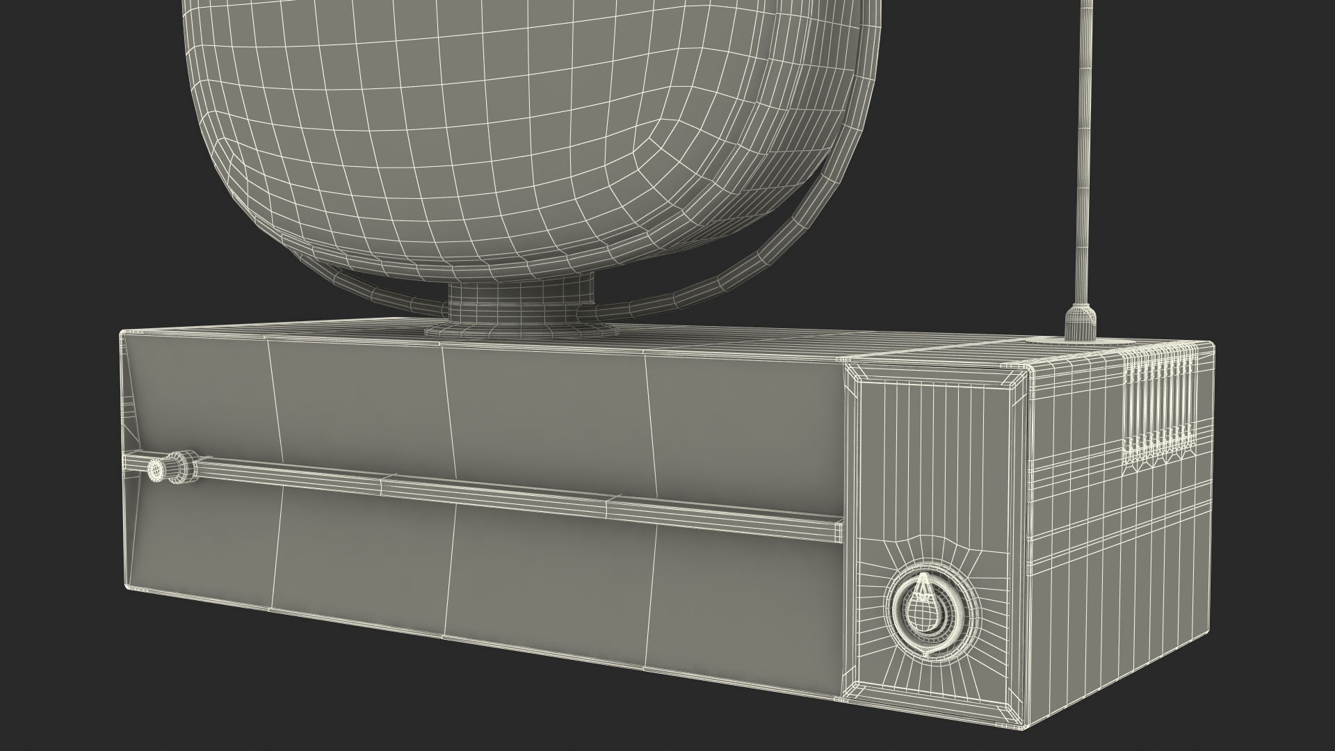 Vintage Antique 50s TV 3D