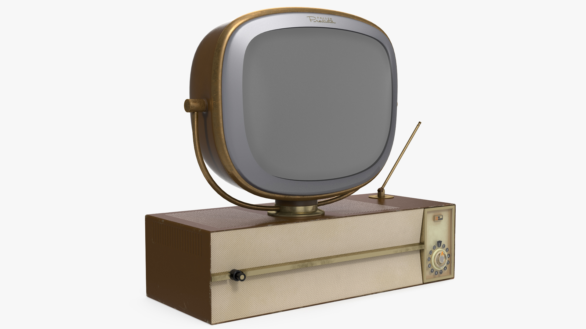 Vintage Antique 50s TV 3D