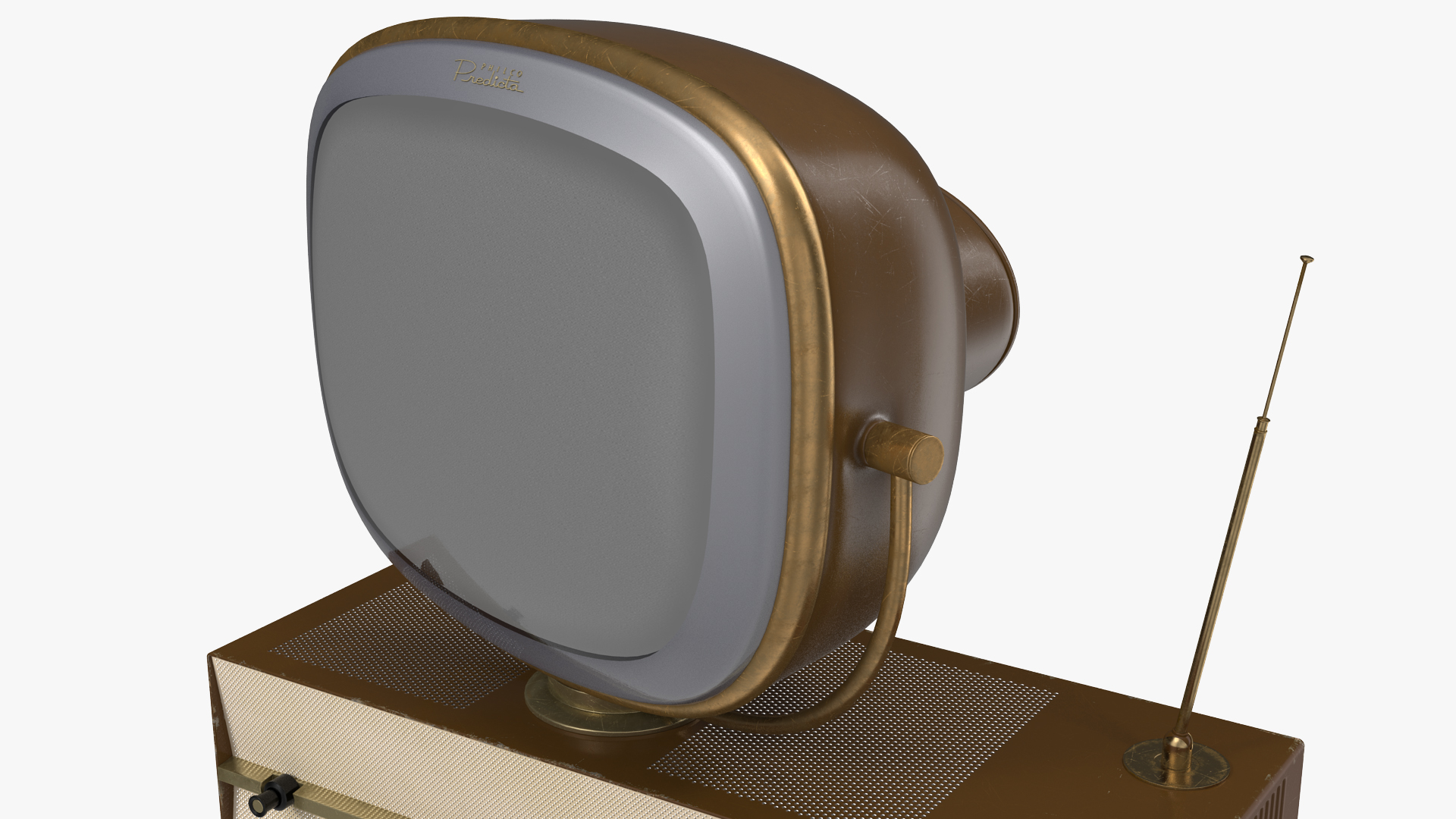 Vintage Antique 50s TV 3D