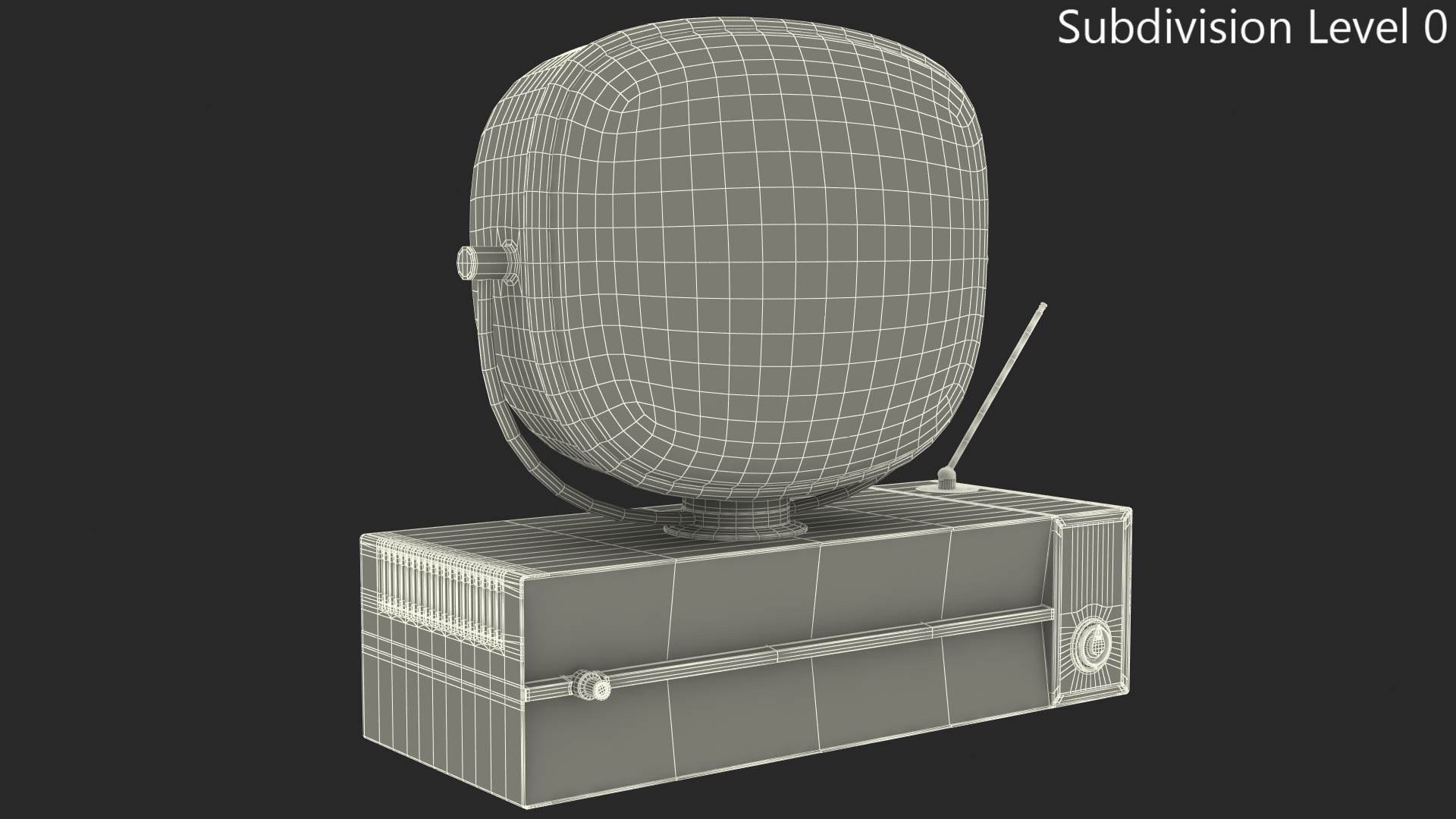 Vintage Antique 50s TV 3D