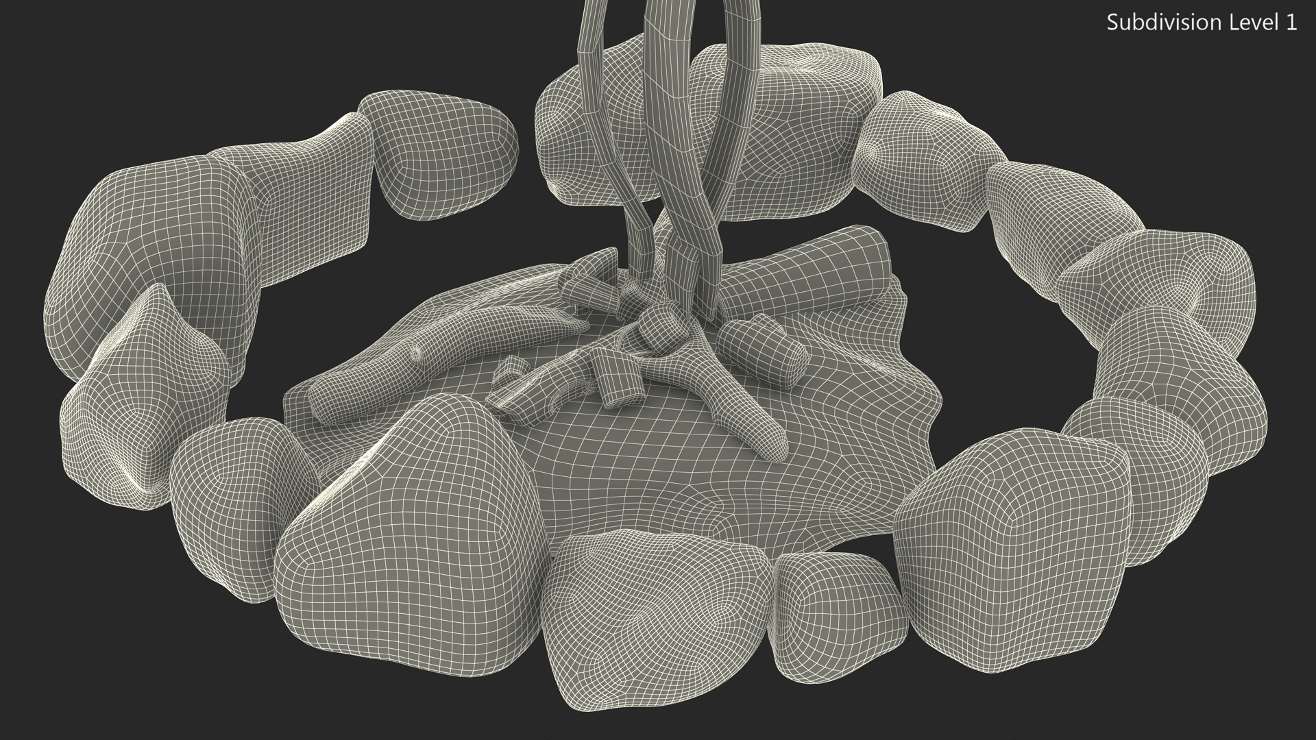 3D model Extinct Bonfire and Smoke