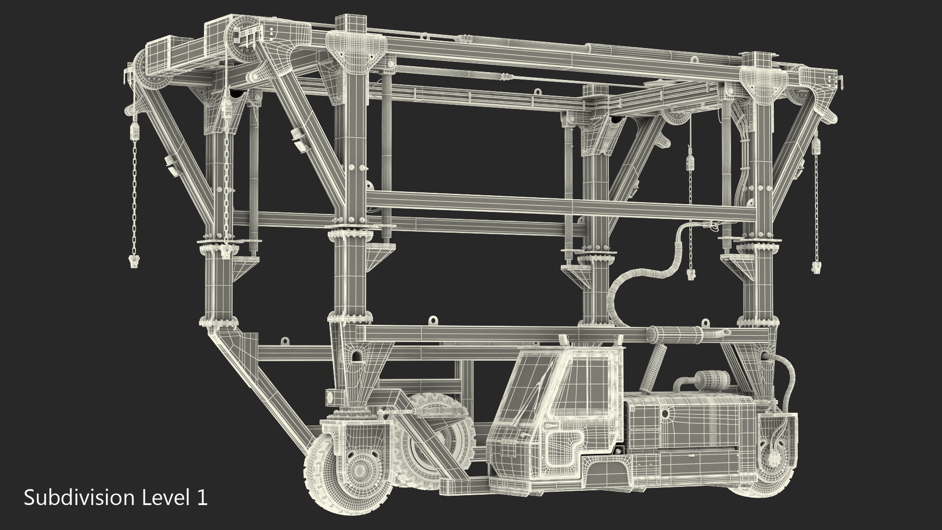 3D Combi-SC Straddle Carrier Dirty