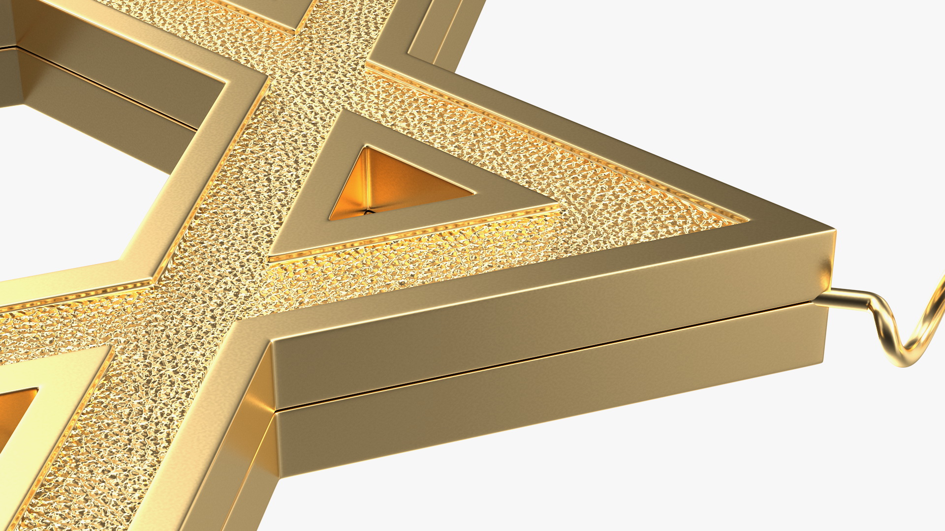 3D model Star of David Tree Topper Gold