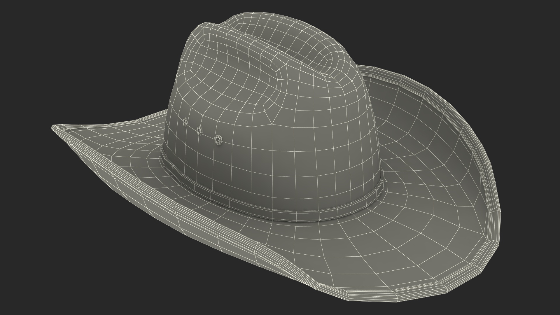 Cowboy Hat Fur 3D model