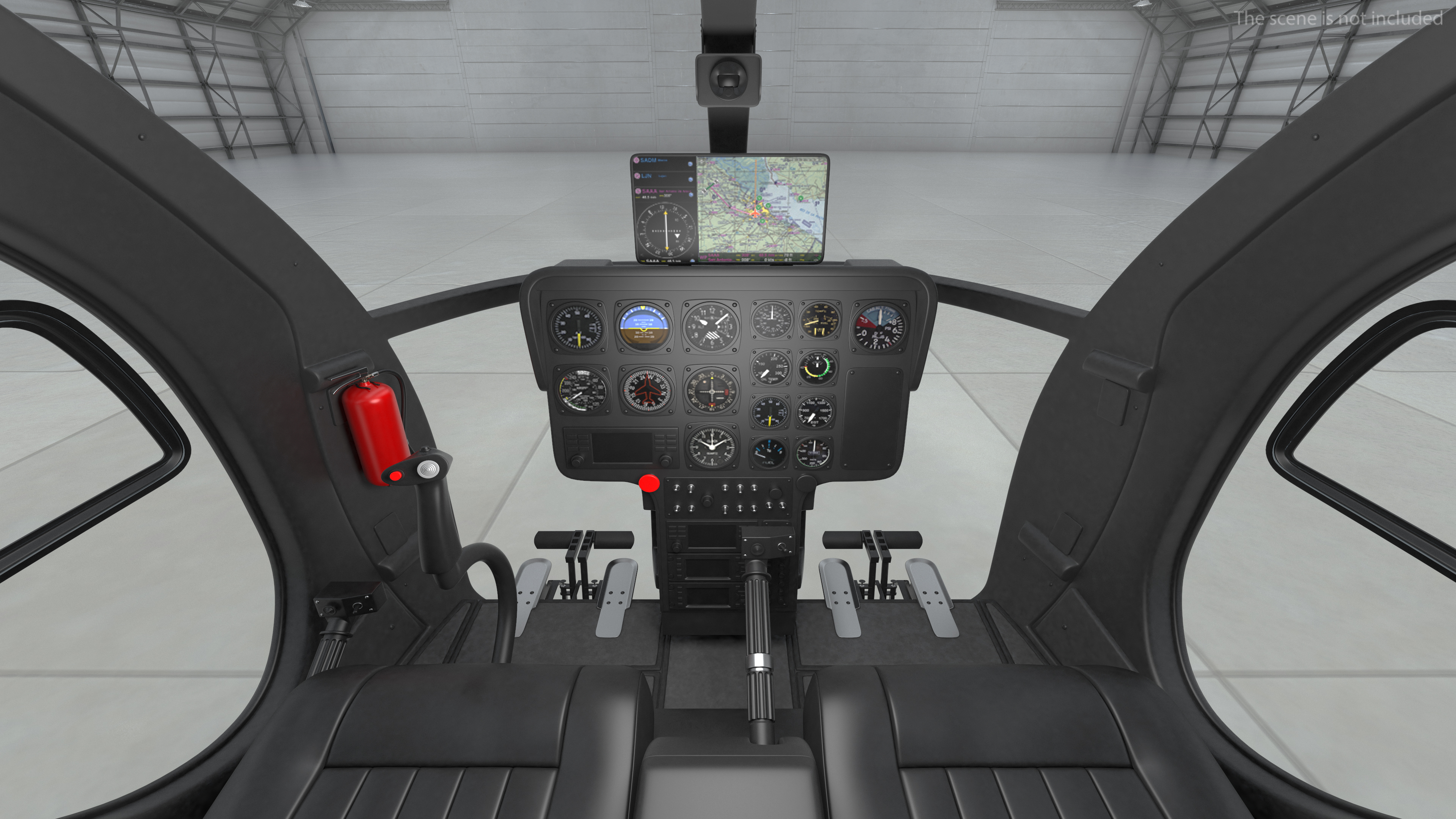 3D Light Utility Civilian Helicopter model