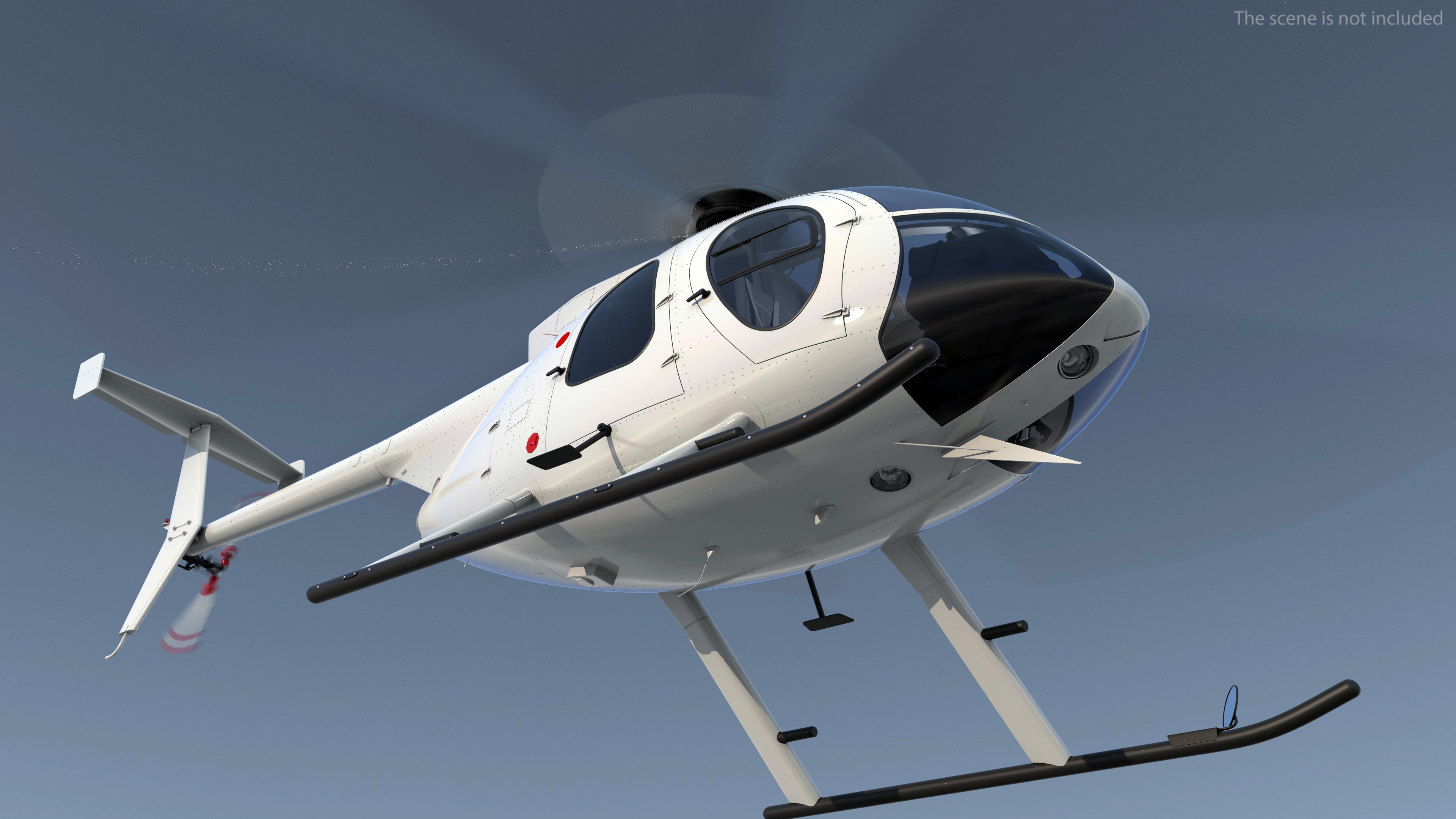 3D Light Utility Civilian Helicopter model