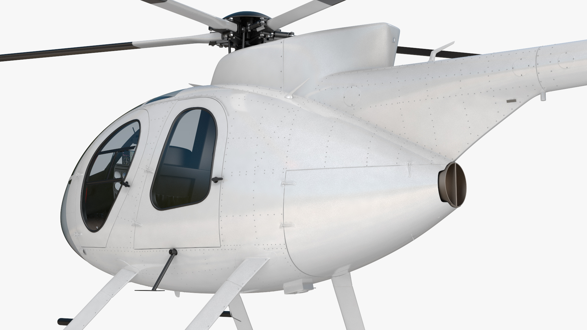 3D Light Utility Civilian Helicopter model