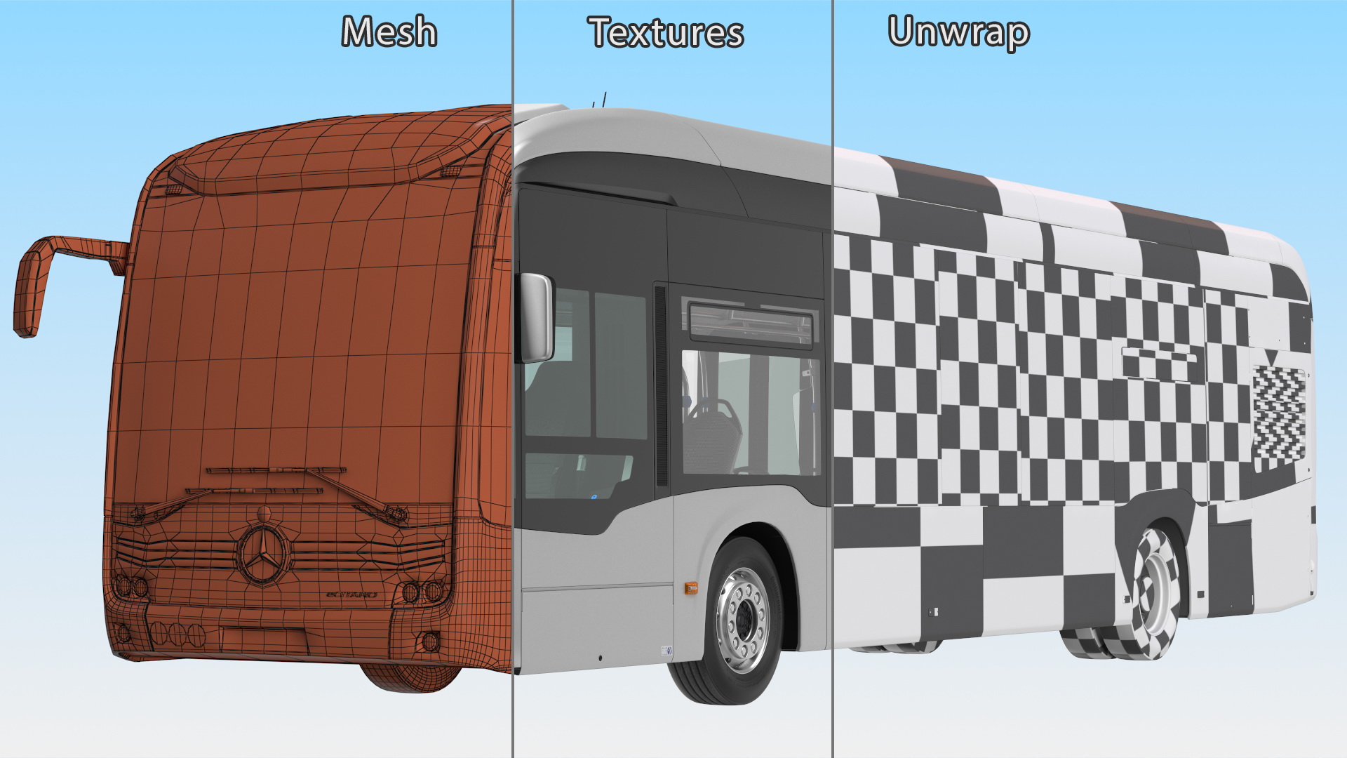 3D Mercedes-Benz eCitaro Two Doors