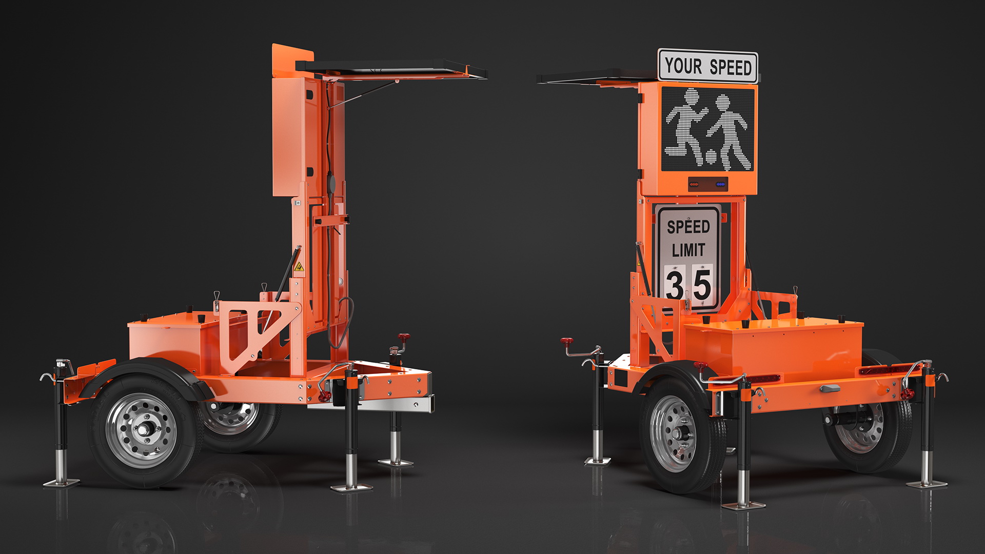 Mobile Matrix Display Trailer 3D model