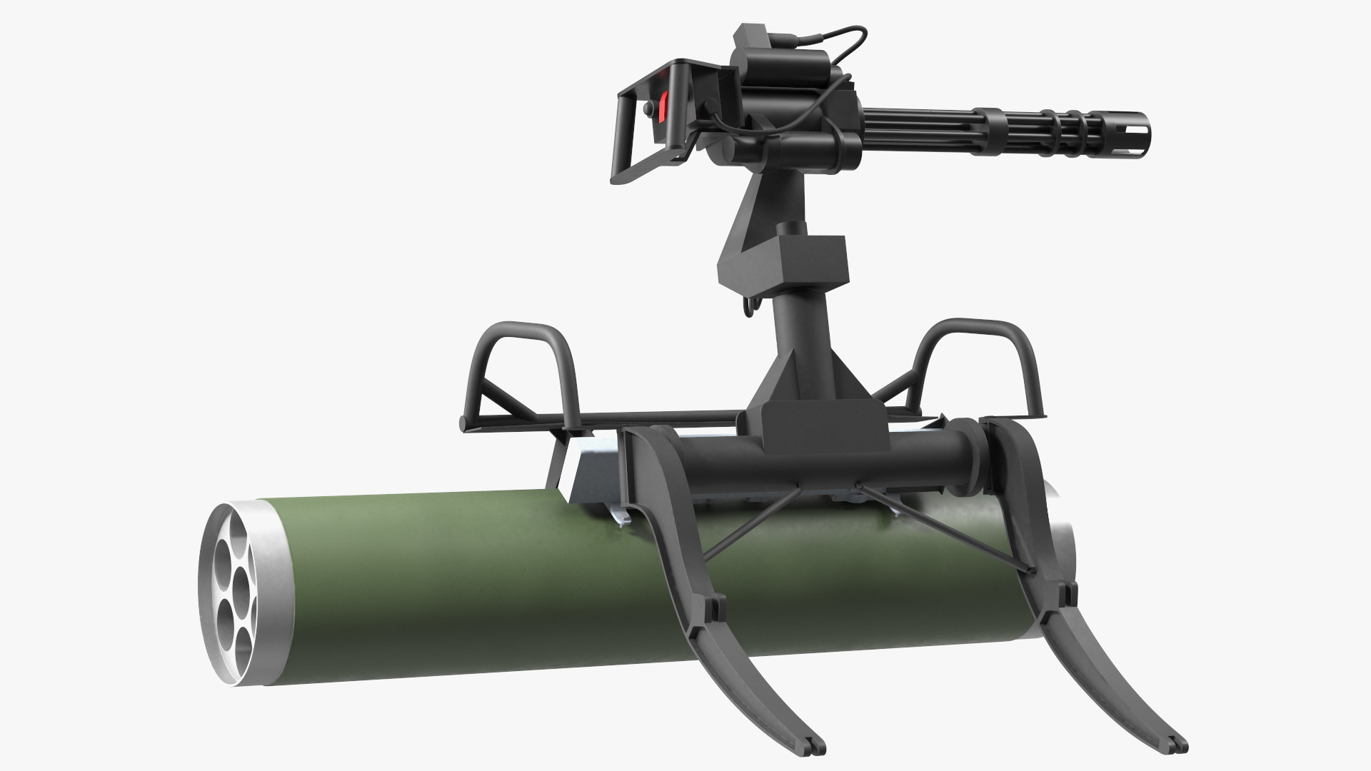 3D model Helicopter Armament Subsystem with Rocket Launcher