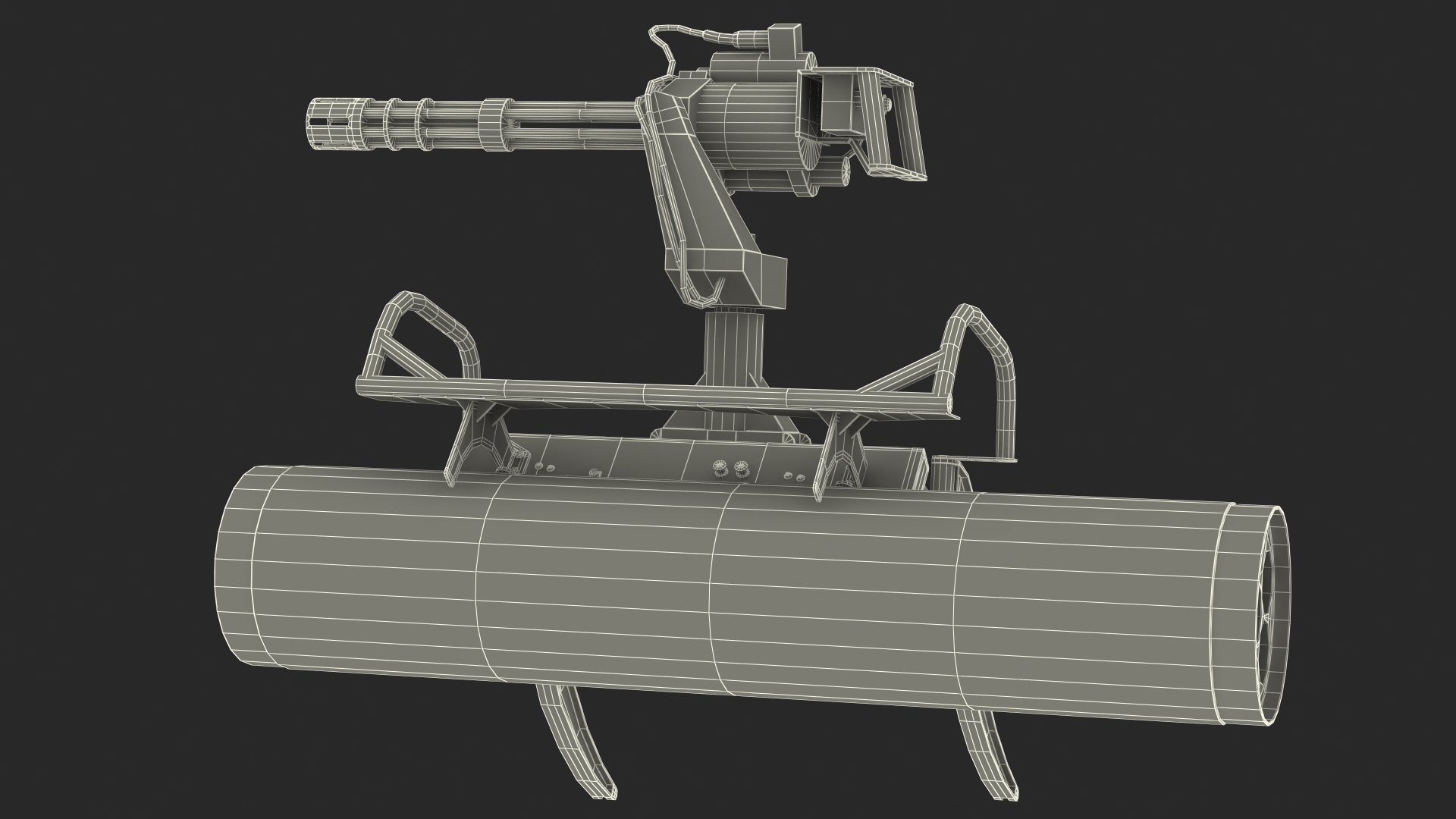3D model Helicopter Armament Subsystem with Rocket Launcher