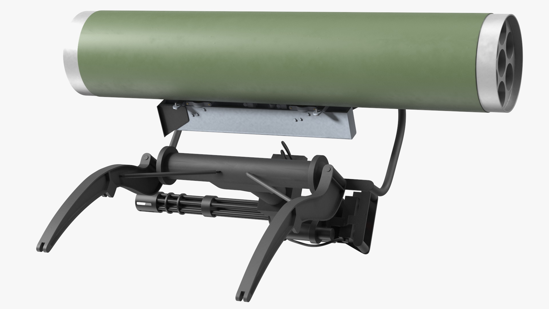 3D model Helicopter Armament Subsystem with Rocket Launcher