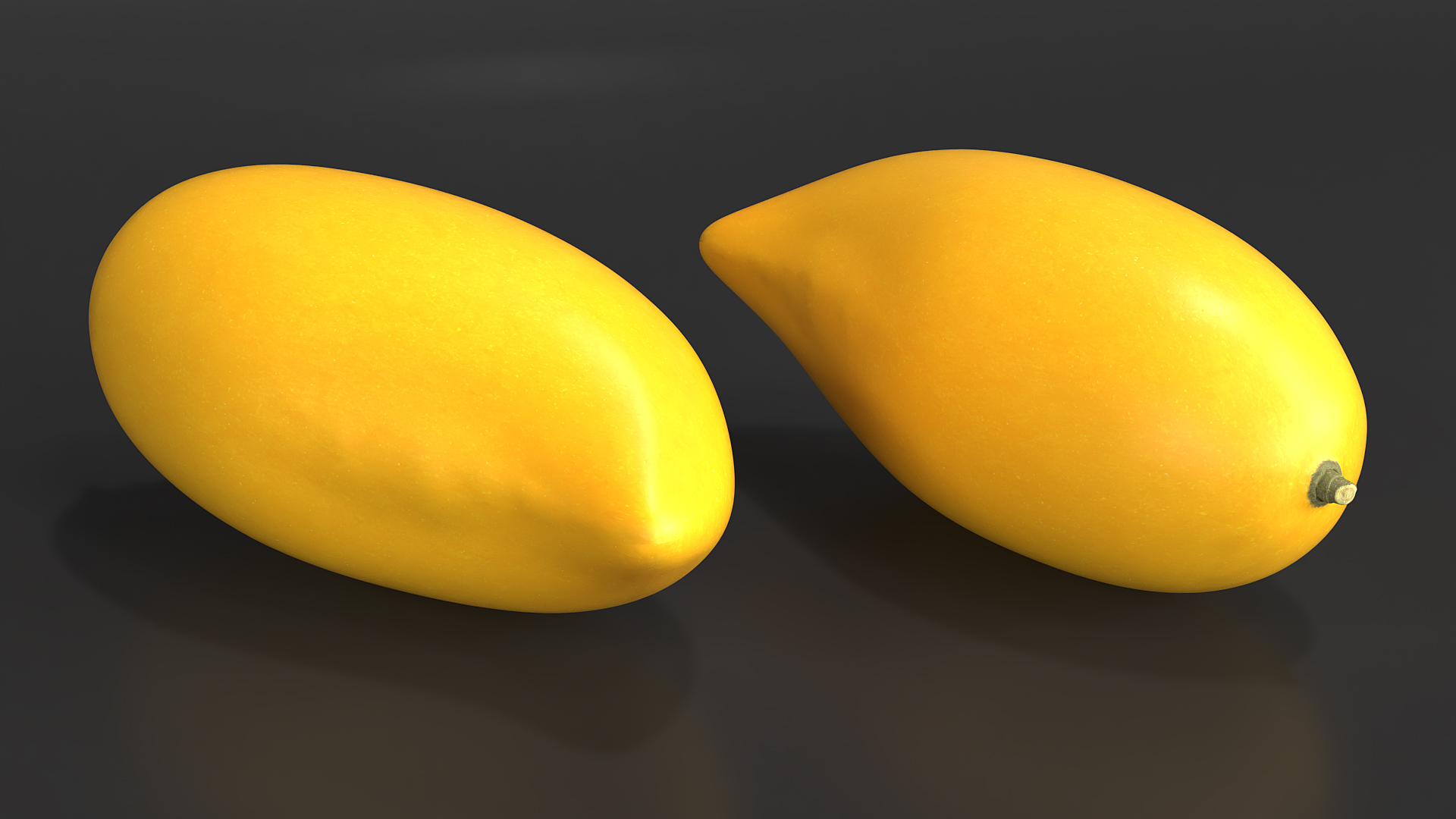 Yellow Long Mango 3D