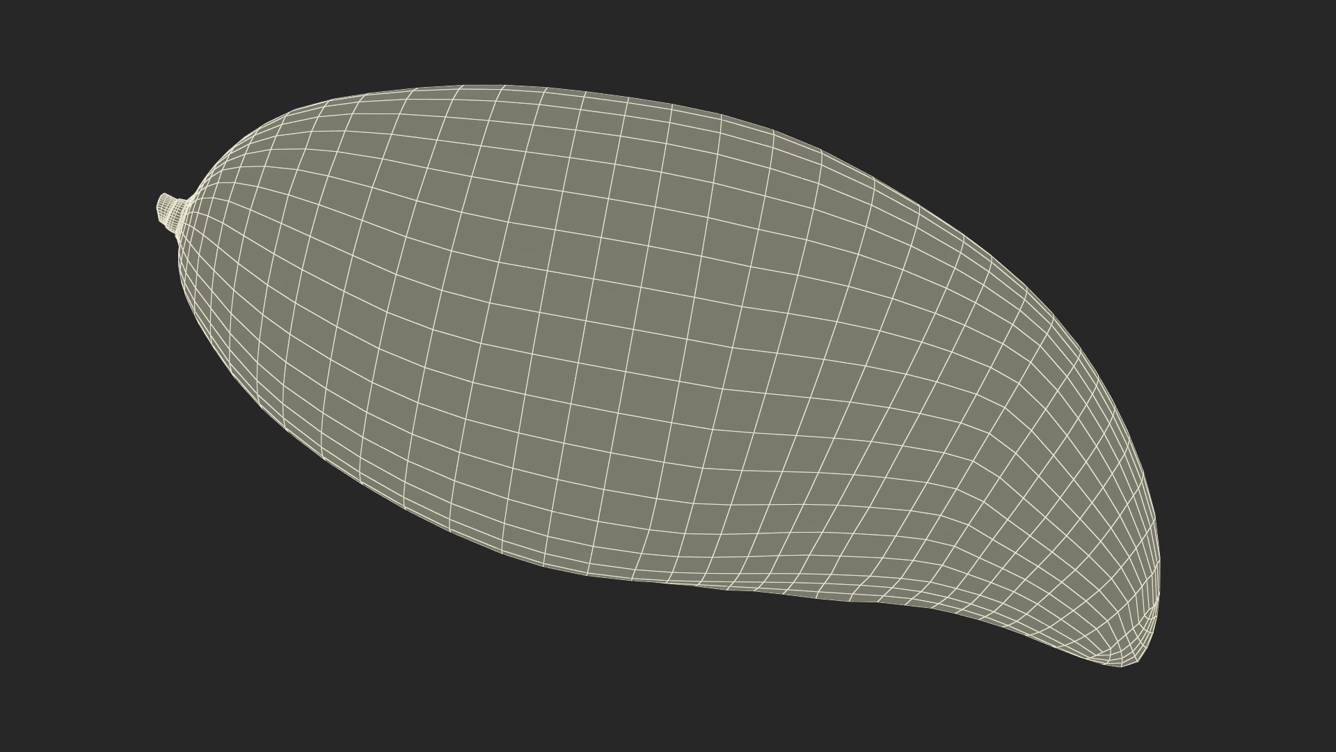 Yellow Long Mango 3D