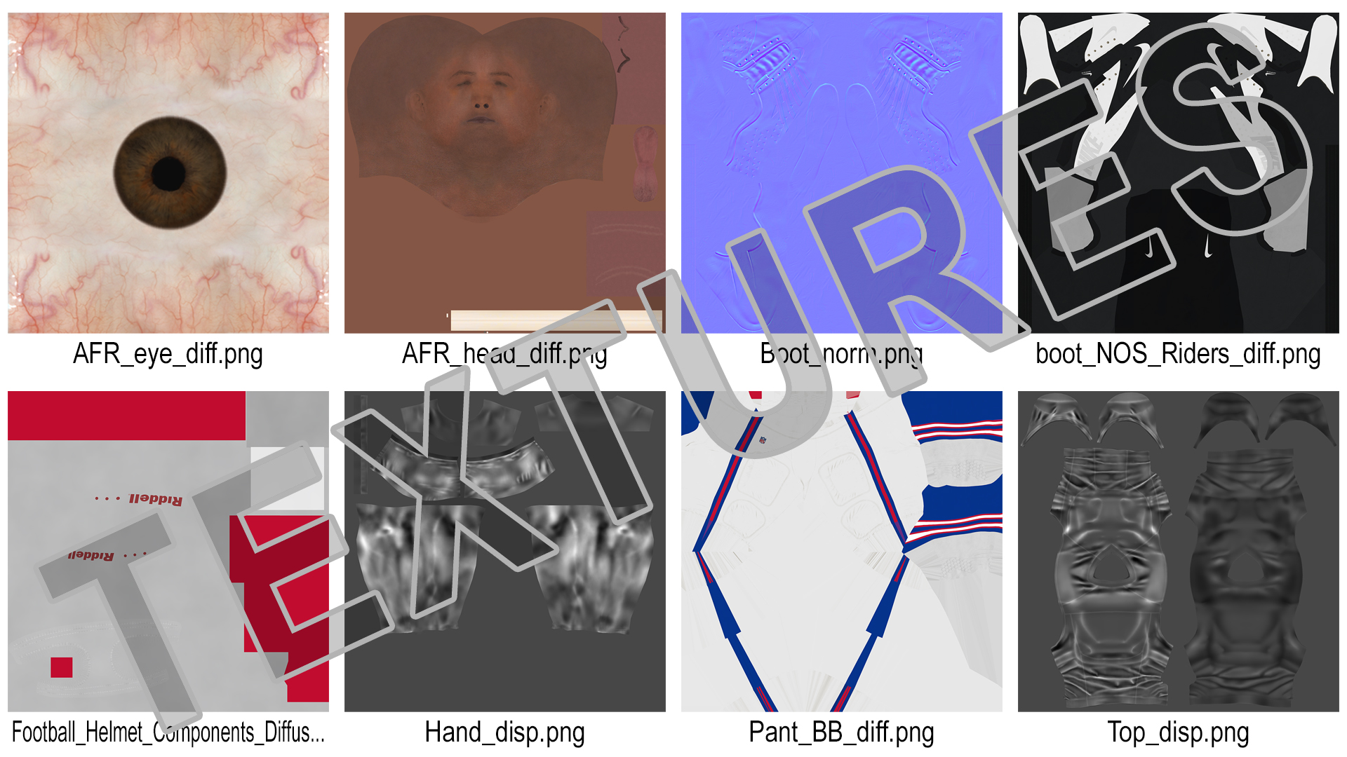 Buffalo Bills American Football Player Crouching Fur 3D