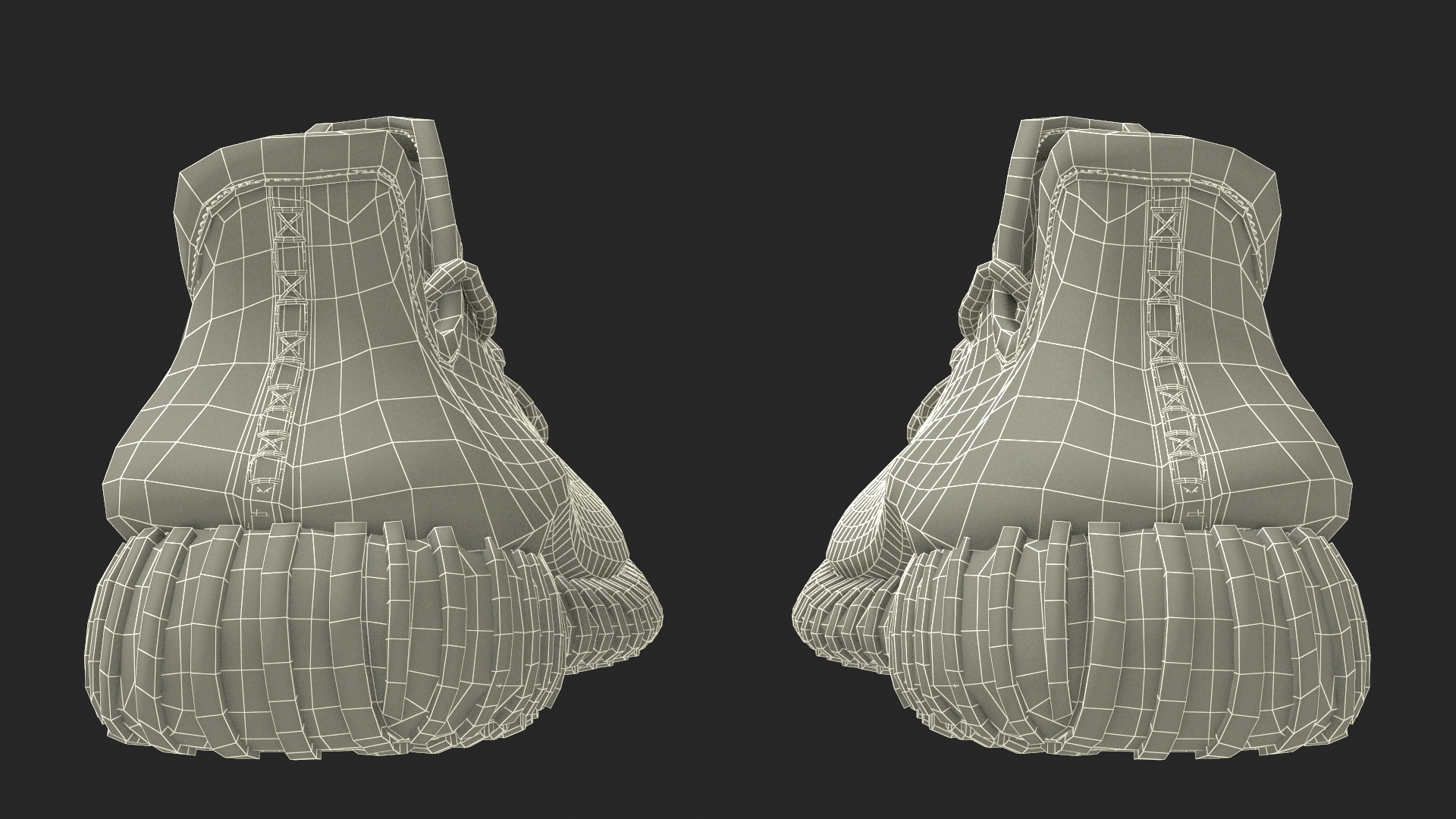 3D model Yeeze Boost 350 Sneakers Black