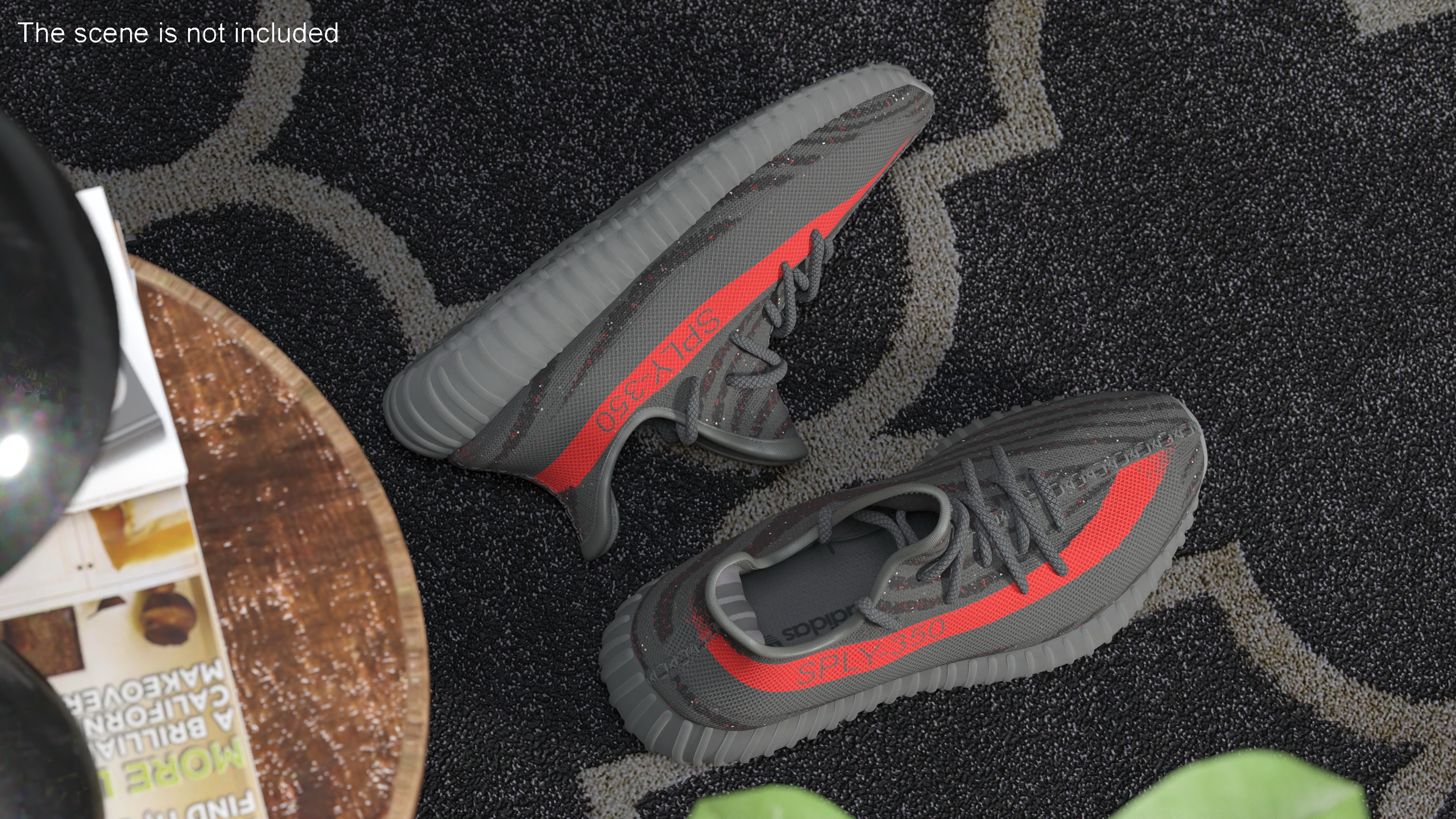 3D model Yeeze Boost 350 Sneakers Black
