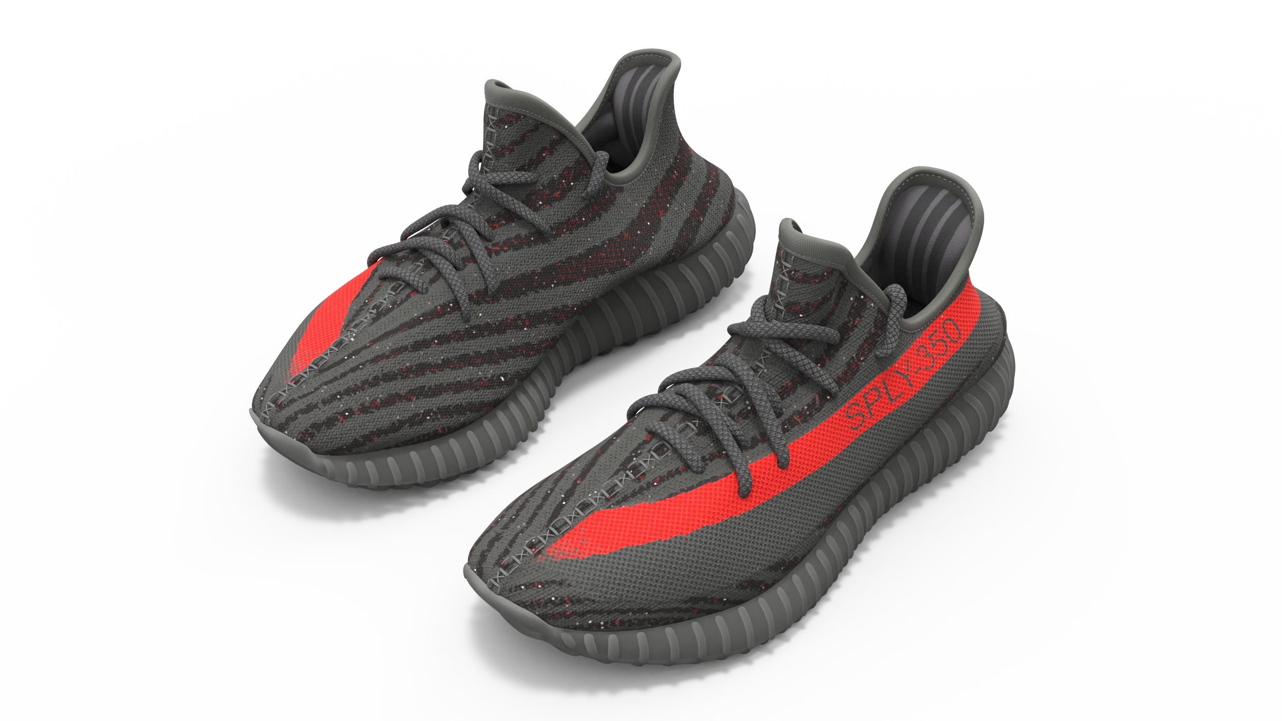 3D model Yeeze Boost 350 Sneakers Black