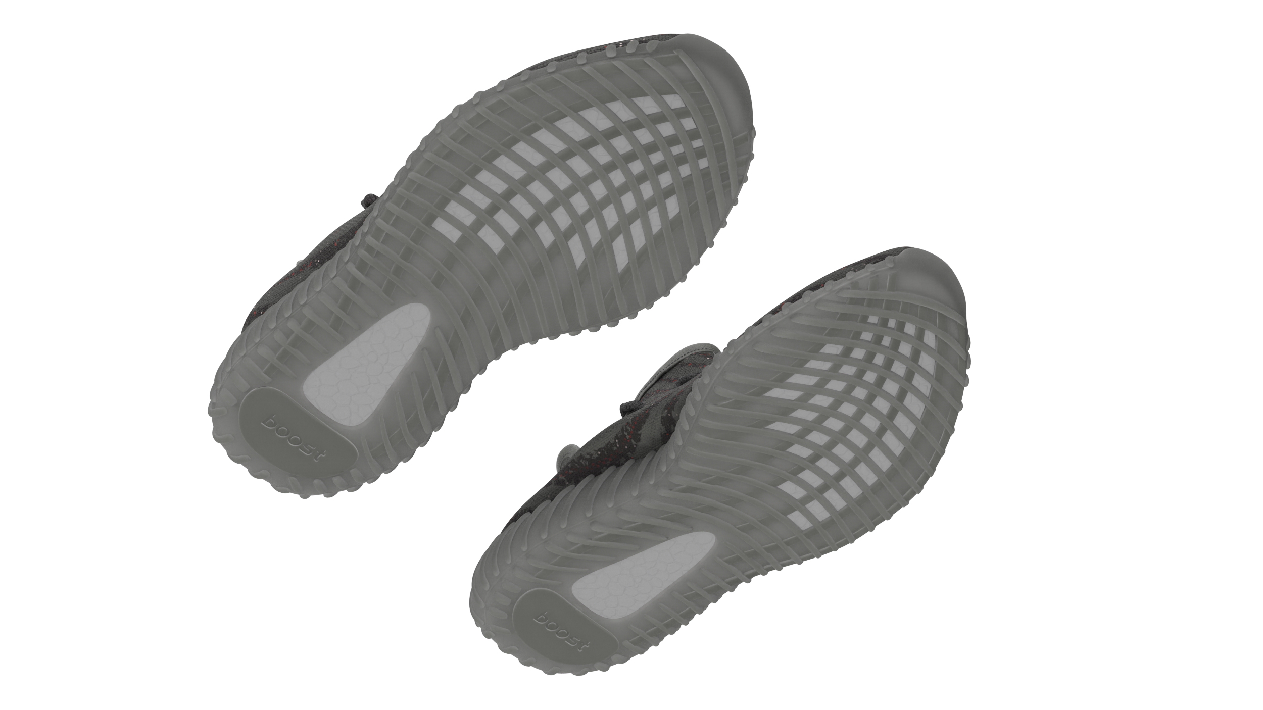 3D model Yeeze Boost 350 Sneakers Black