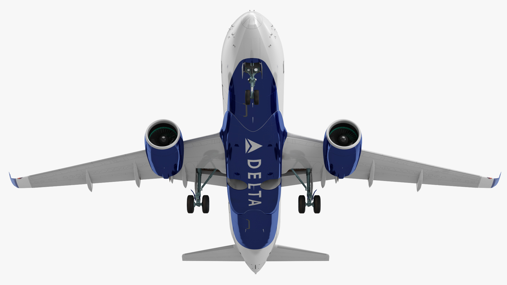 Airbus A220 100 Delta Simple Interior 3D