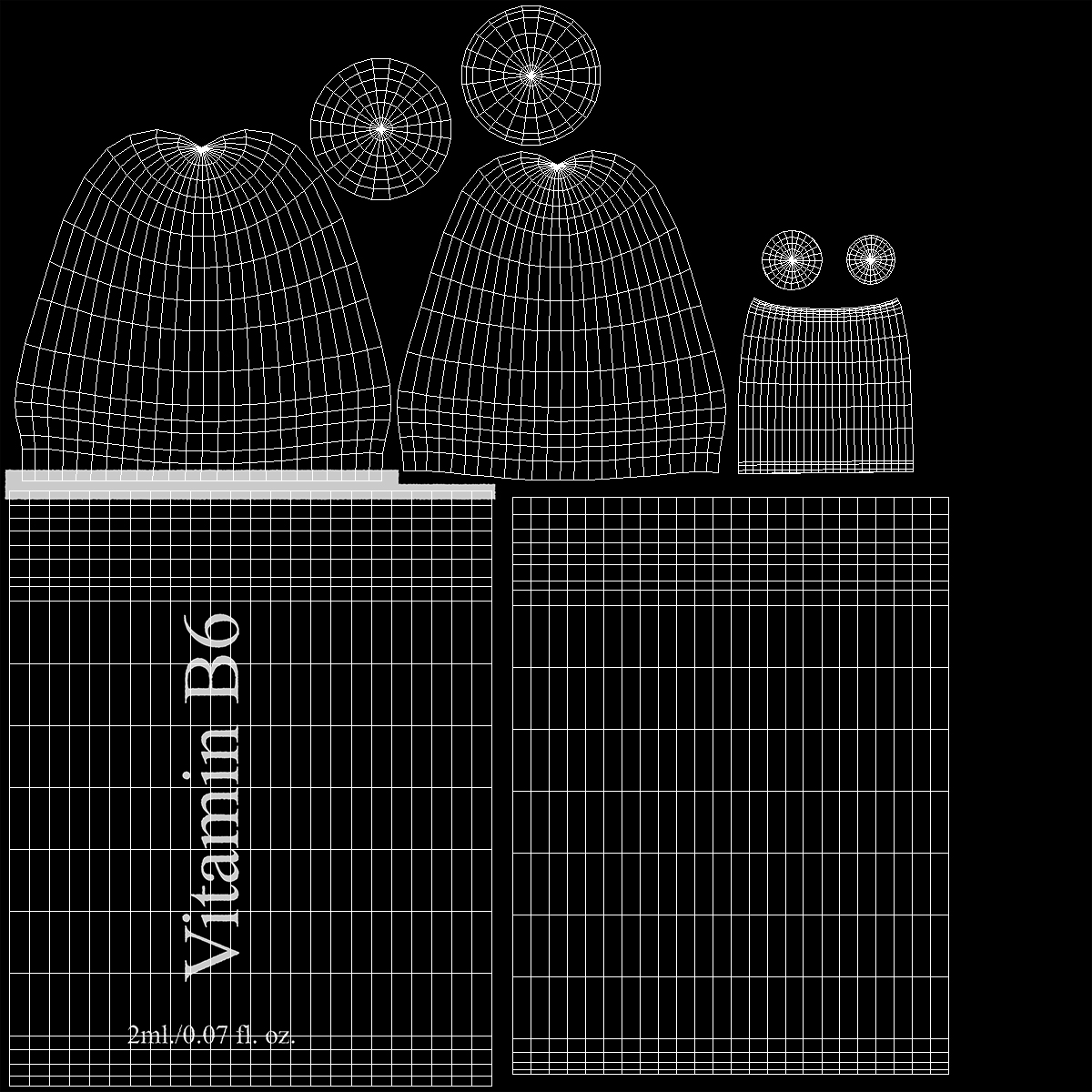Vitamin B6 Pyridoxine 2ml Amber Ampoule 3D model