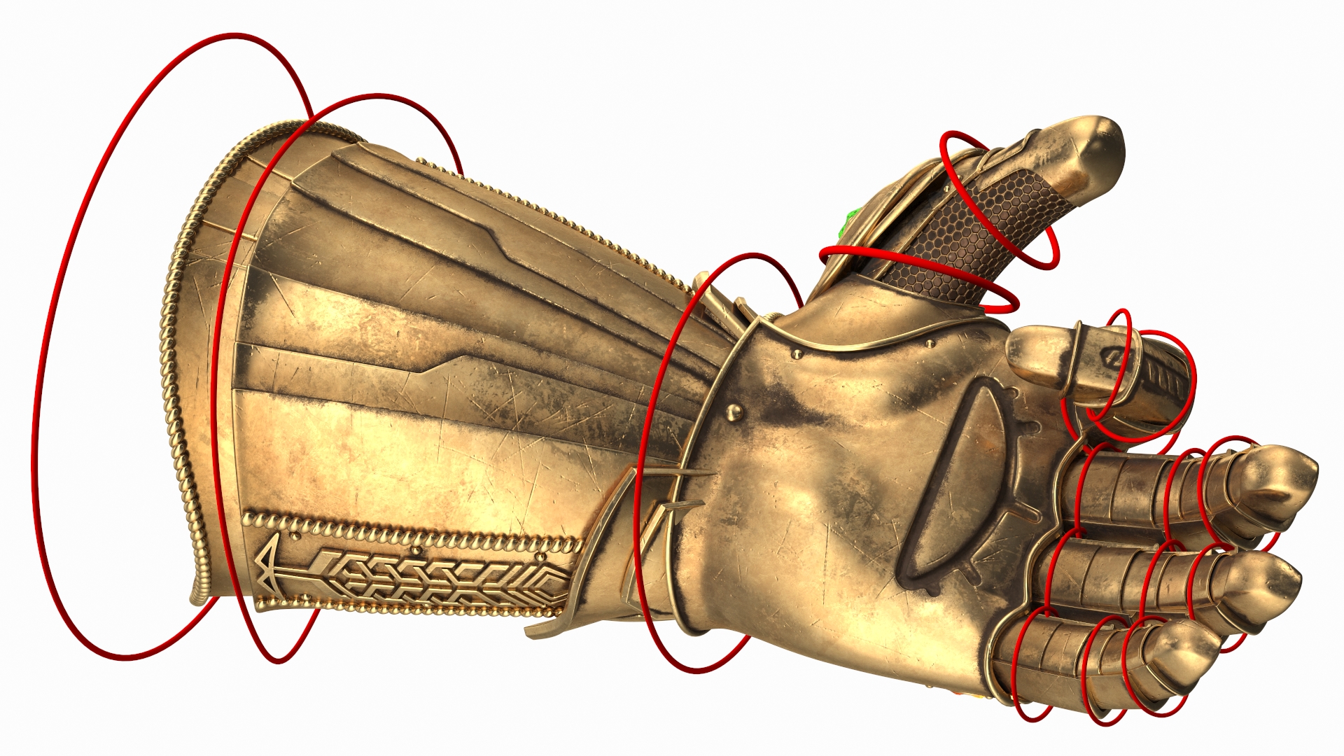 Infinity Gauntlet Glow Rigged 3D model