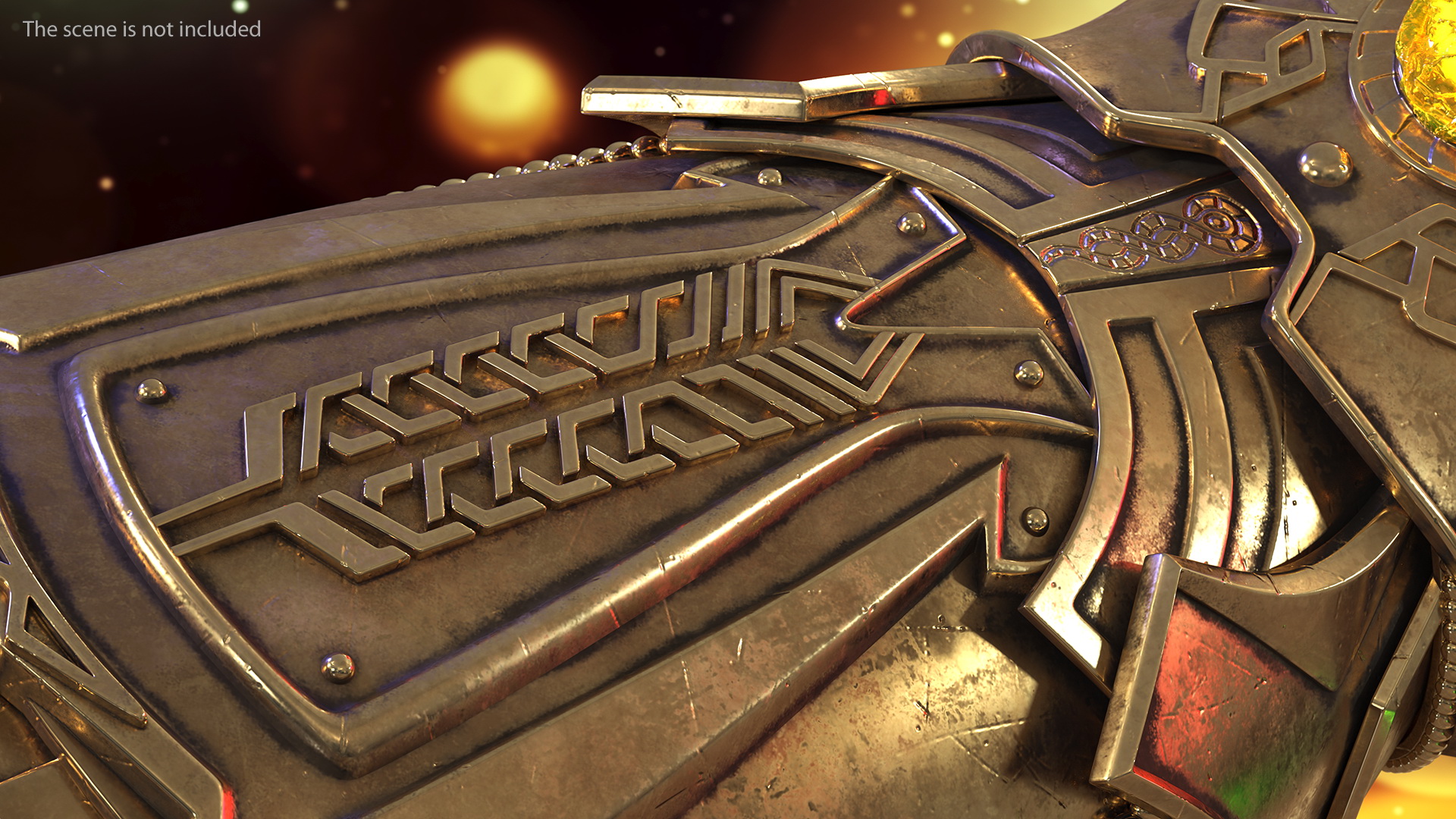 Infinity Gauntlet Glow Rigged 3D model