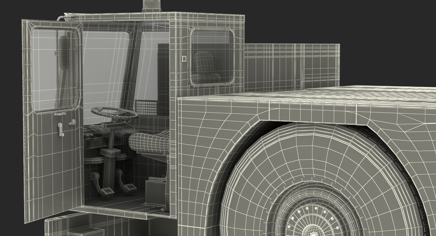Heavy Aircraft Tractor Rigged 3D model