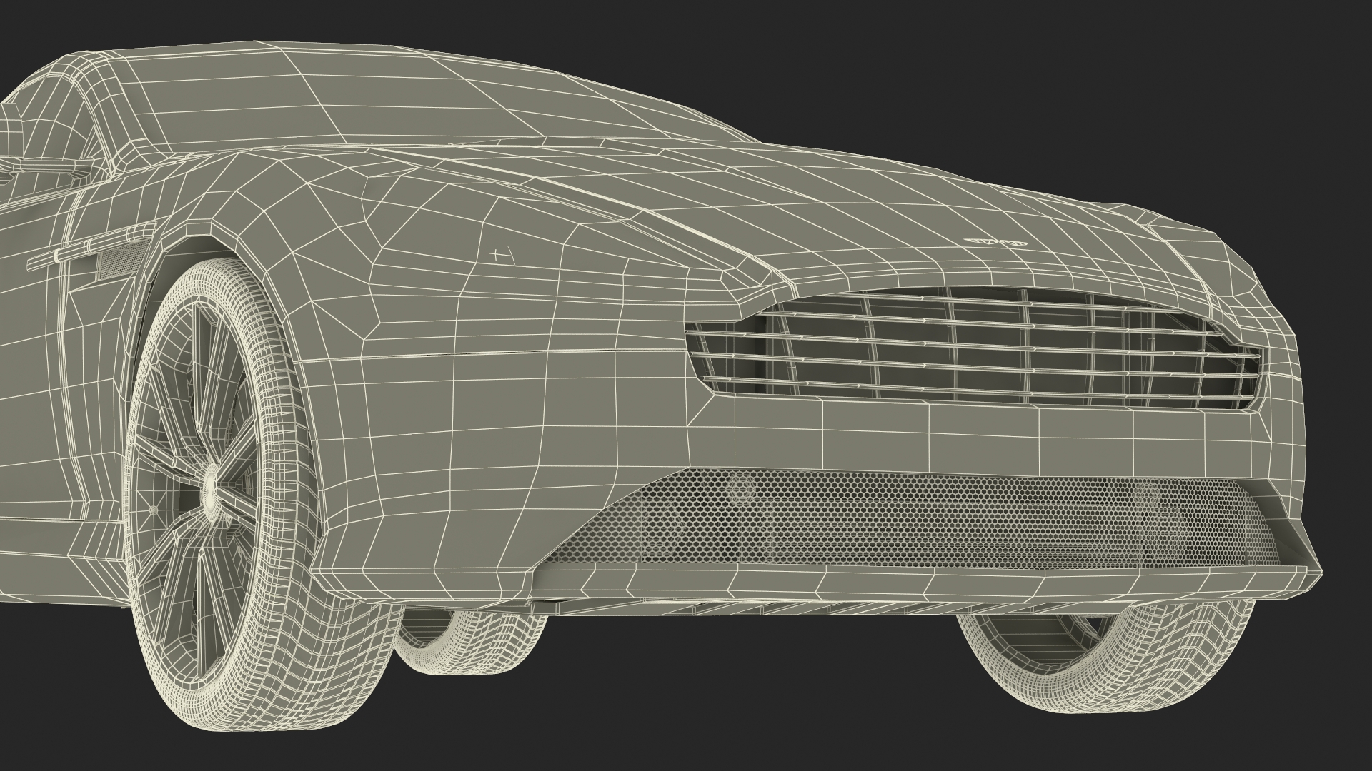 Aston Martin DB9 Blue Simple Interior 3D