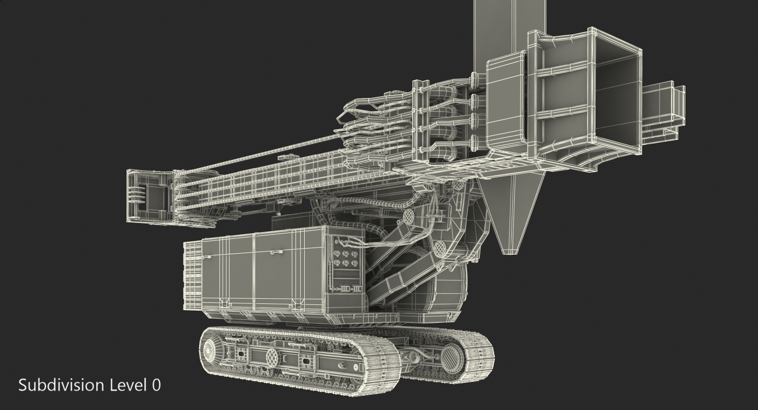 3D model Bauer RG16T Pile Driver Rigged