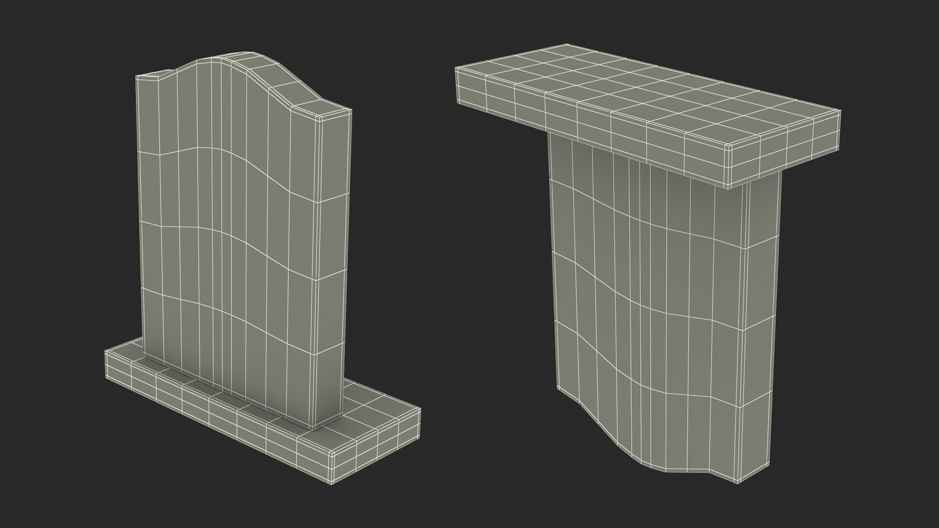 3D Marble Headstone for Grave