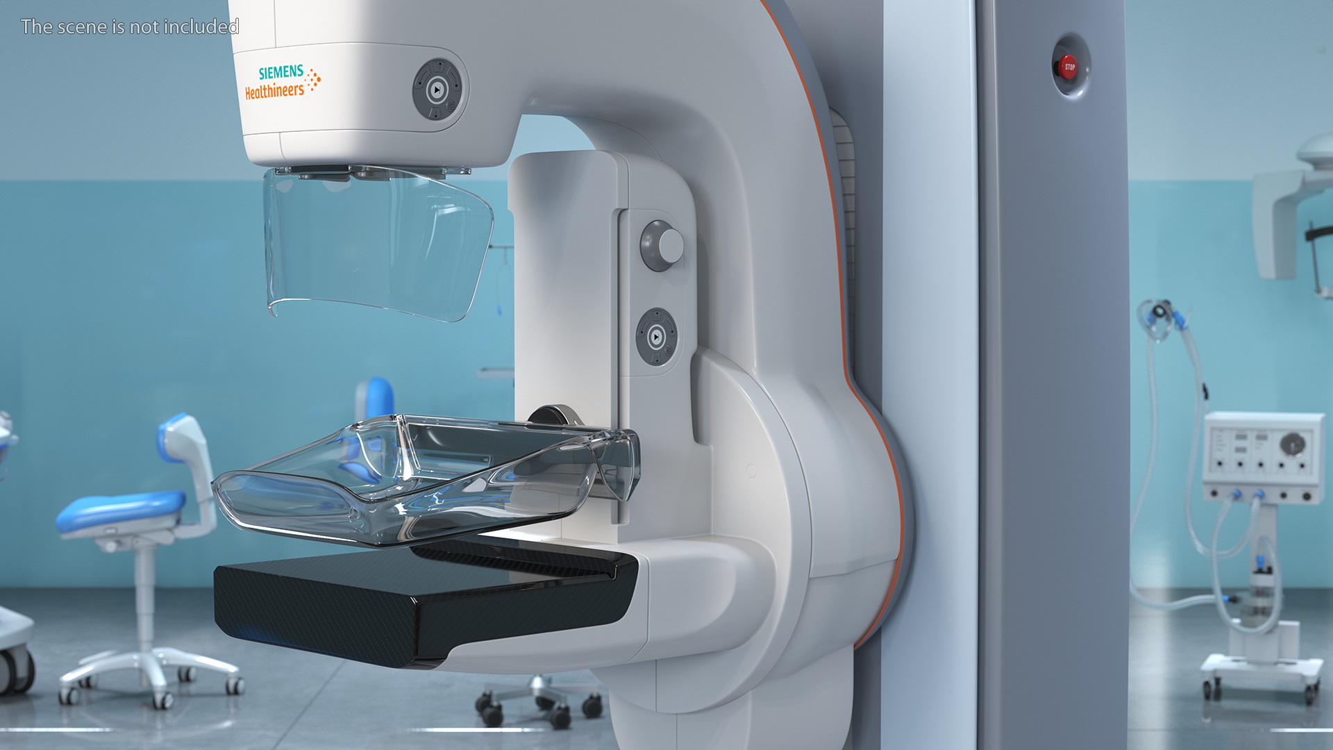 3D model Mammograph Siemens Mammomat Revelation Rigged