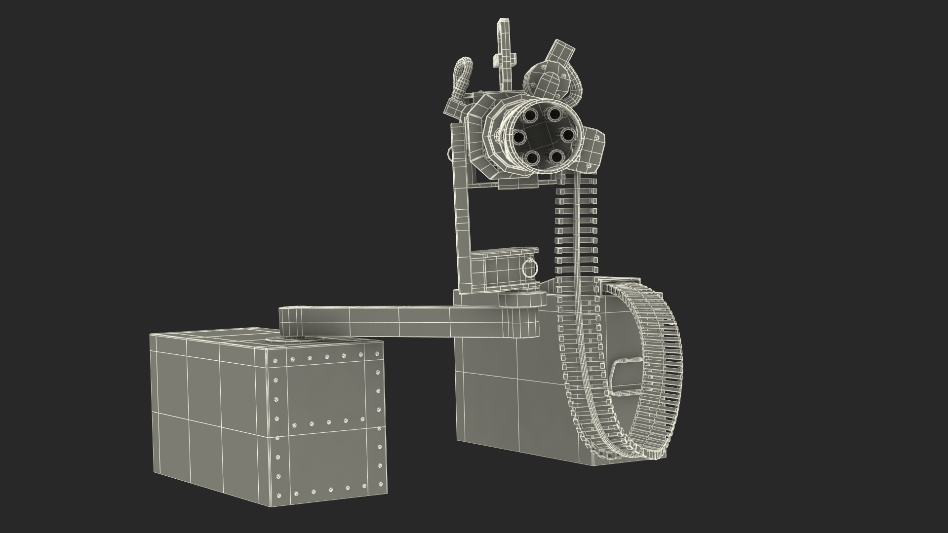 Six Barrel Gatling Gun 3D