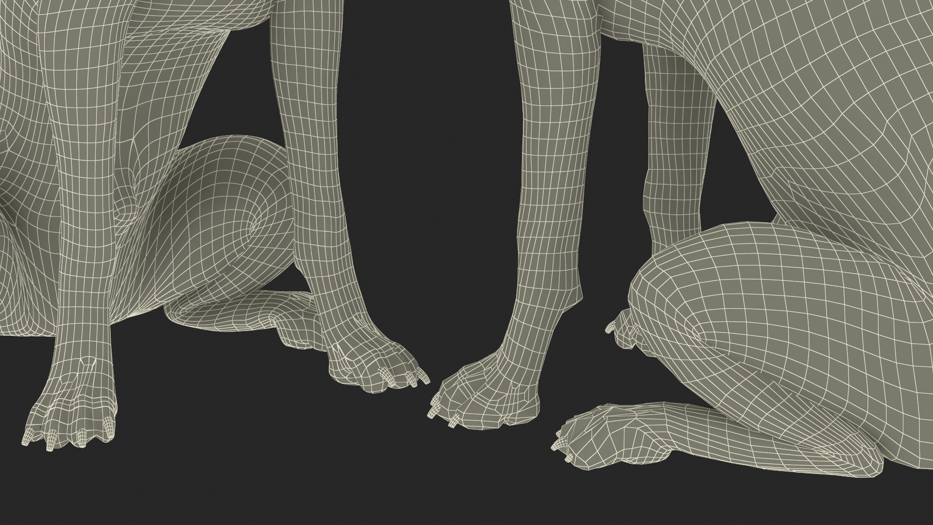 Doberman Dog Brown Sits Fur 3D
