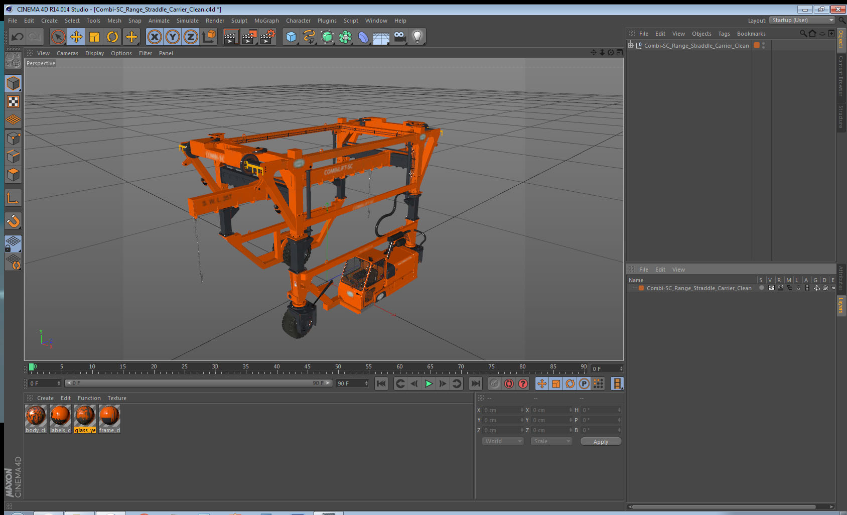 Combi-SC Range Straddle Carrier Clean 3D