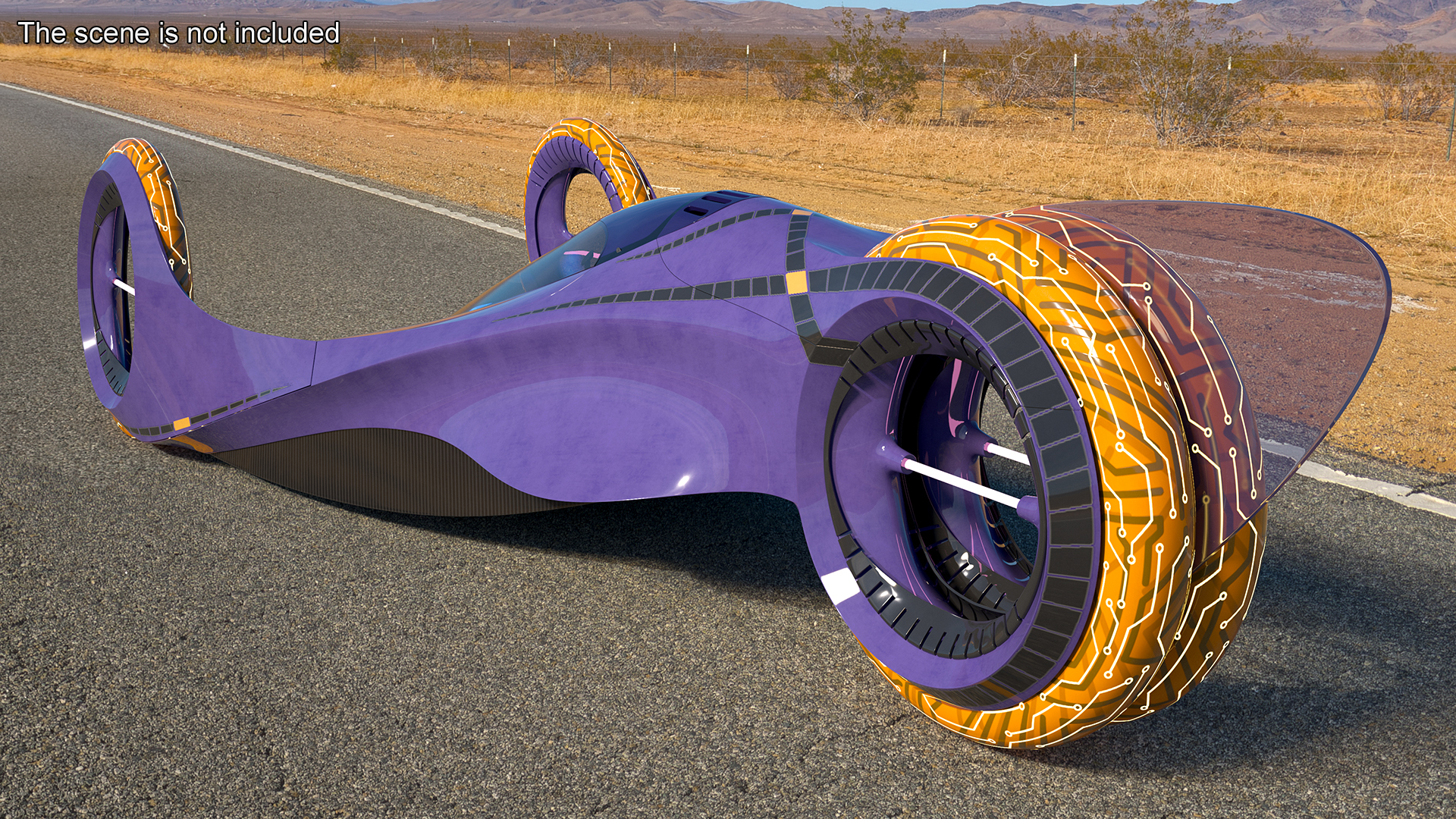 Futuristic Racing Supercar Concept 3D model