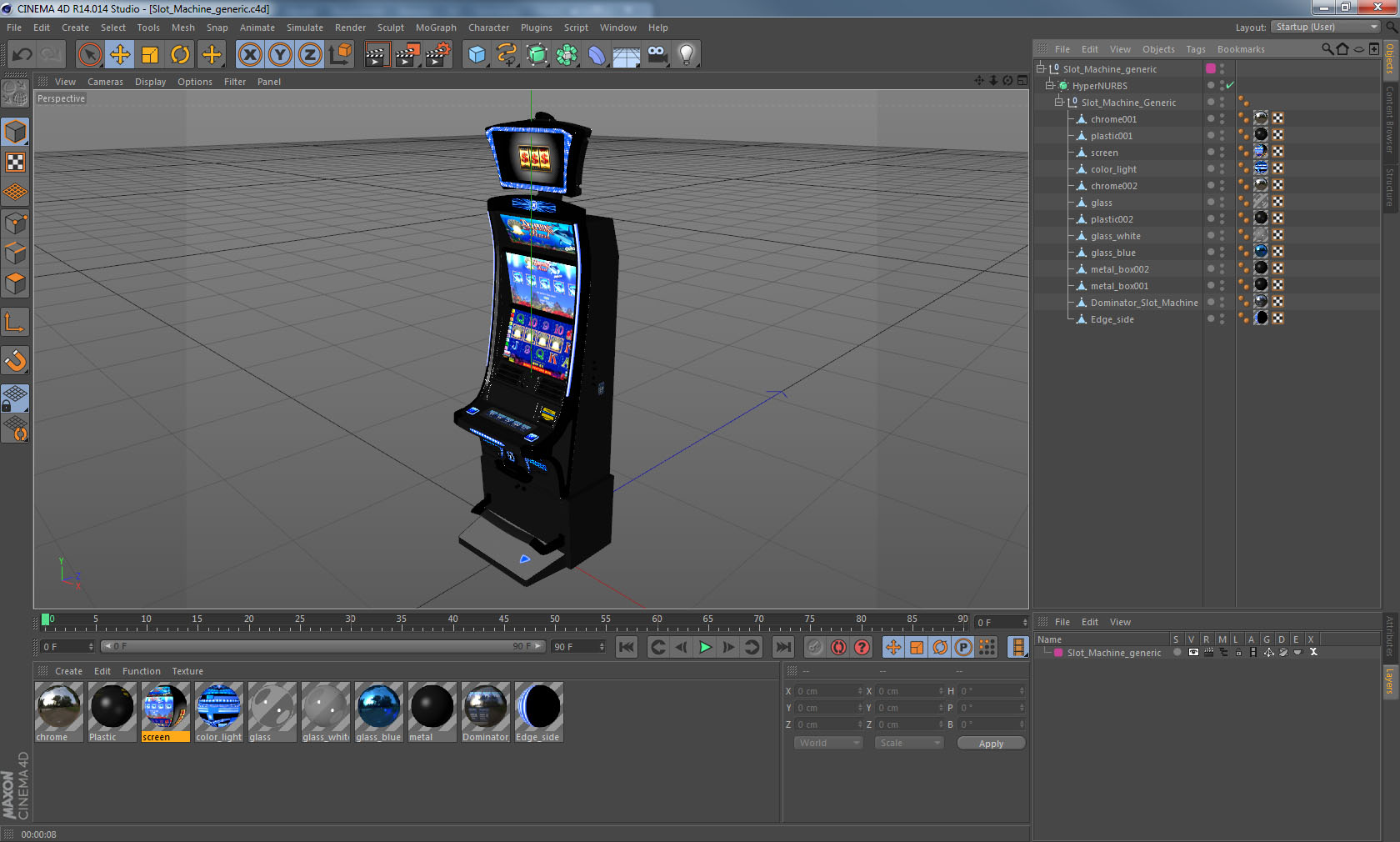 3D model Slot Machine Generic
