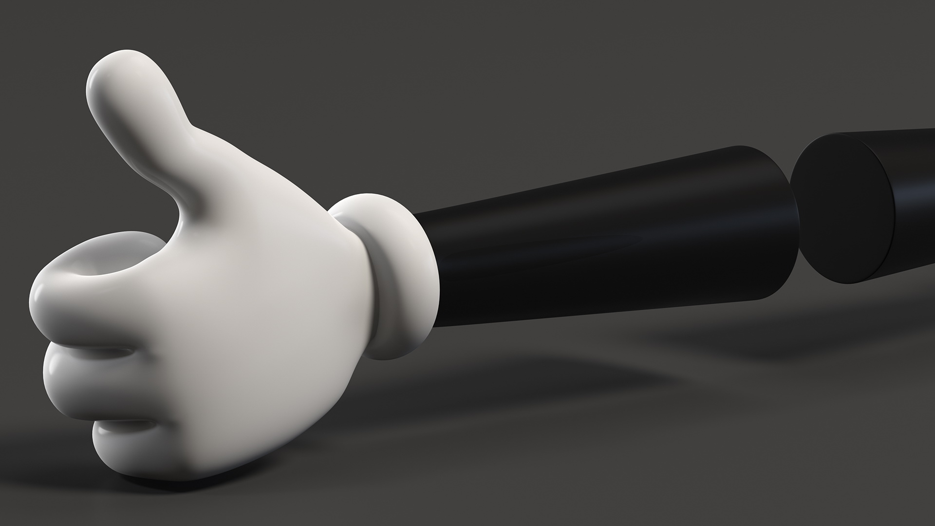 3D Cartoon Hands Thumbs Up Pose model